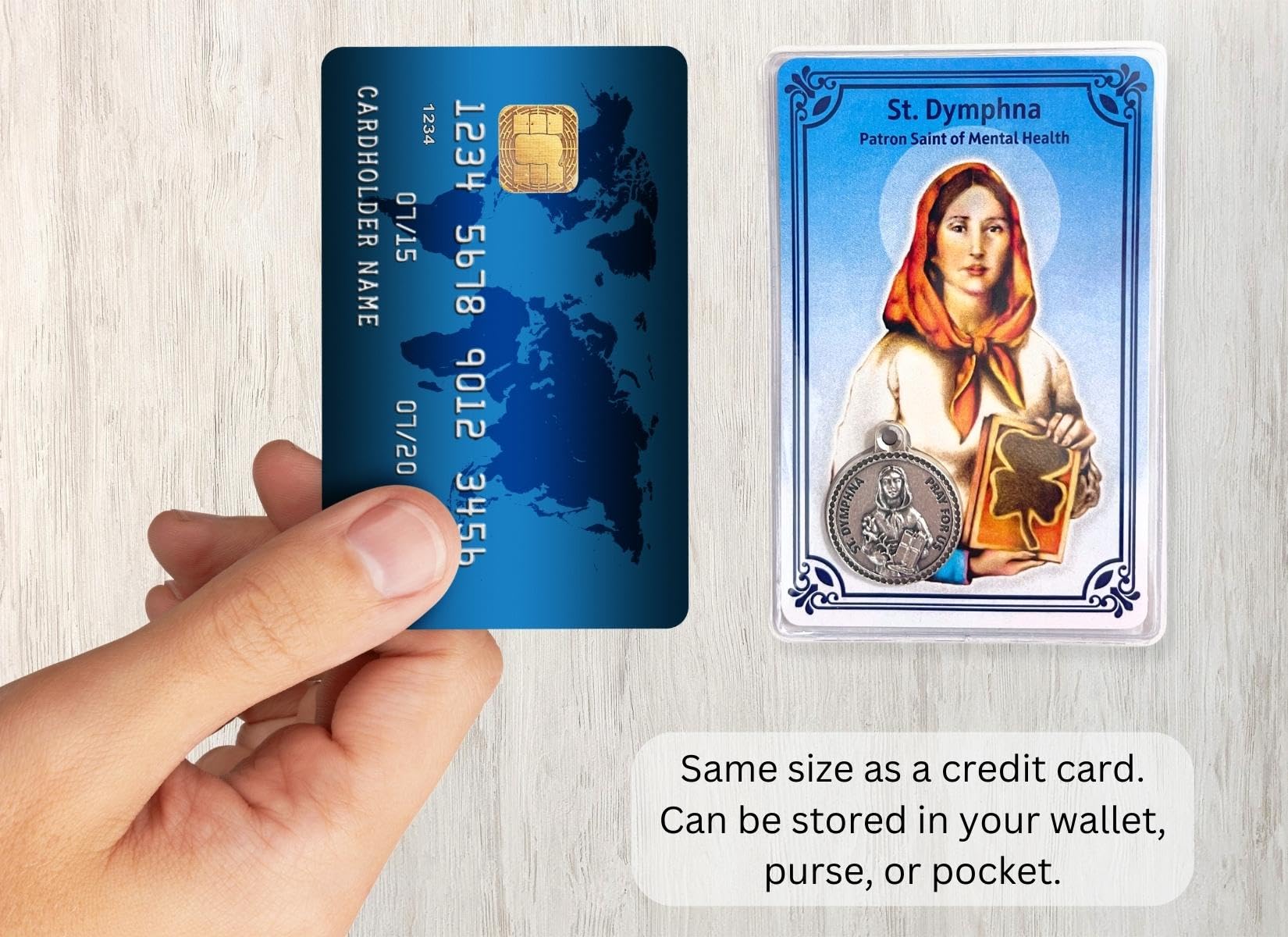 Collectible Islamic Prayer Beads Prayer In Honor Of Saint Dymphna Holy Card - William J Hirten Co St Dymphna Prayer Card &amp; Medal Pack Of Three Pictures