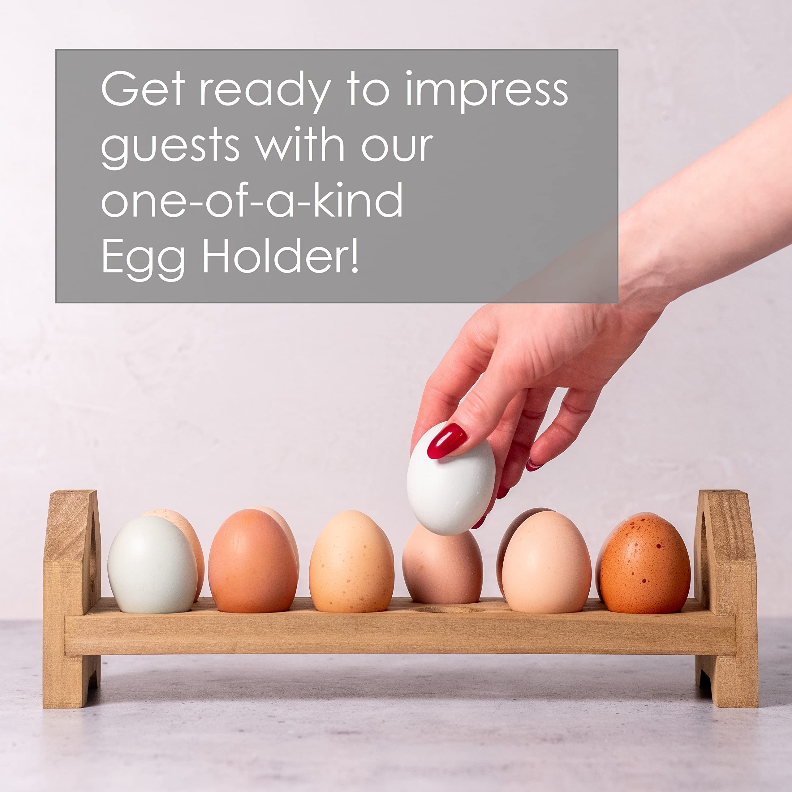 Soporte apilable de madera para huevos de granja, almacenamiento de huevos frescos, soporte de huevos de madera, estante de huevos de madera, caja de huevos de madera, bandeja de huevos