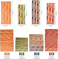 Vista 3 de L LIKED Paquete surtido de 150 envoltorios de monedas planos a rayas