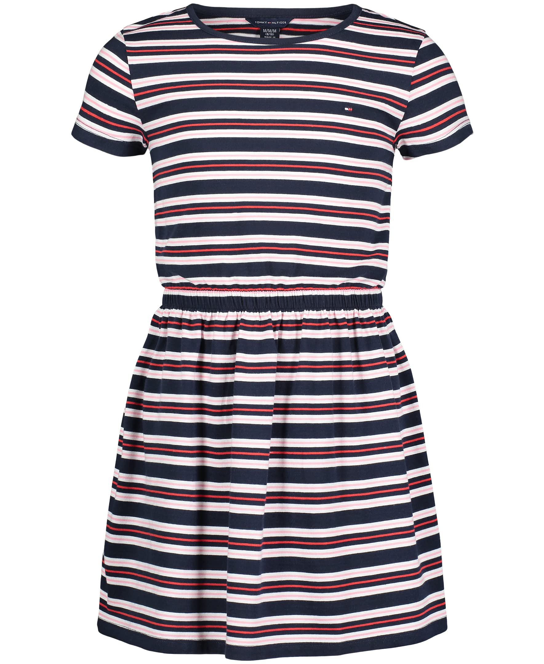 Tommy Hilfiger Girl's Short Sleeve Cotton T-shirt Dress With Fun Prints & Patterns