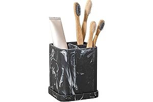 Black Marble Aesthetic Toothbrush Holder