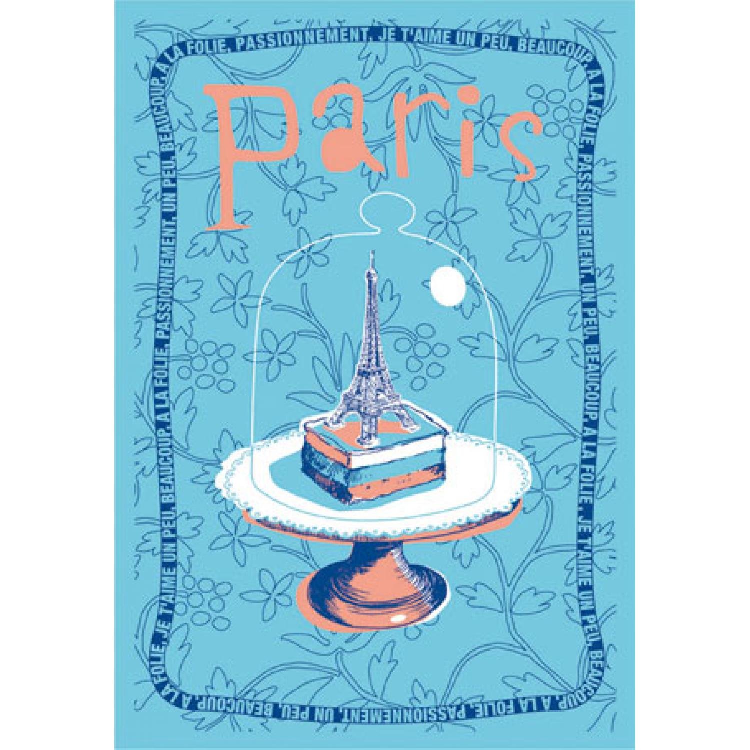 Eiffel Tower in Cake Dome Tea Towel