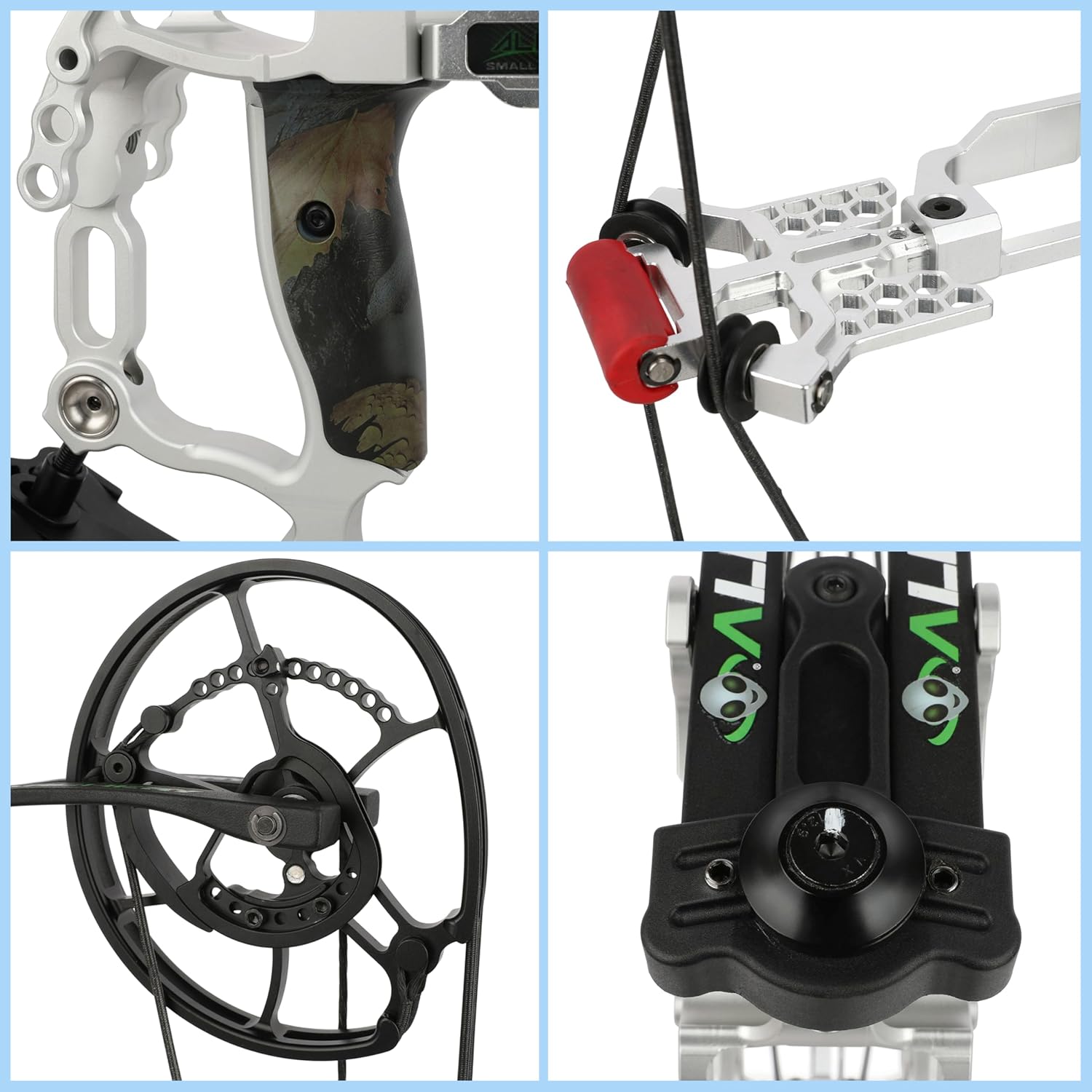 Archery Steel Ball Dual-Use Compound Bow Set 30-70 LBS Adjustable IBO 340FPS, Left/Right Hands,Suitable for Hunting Competition