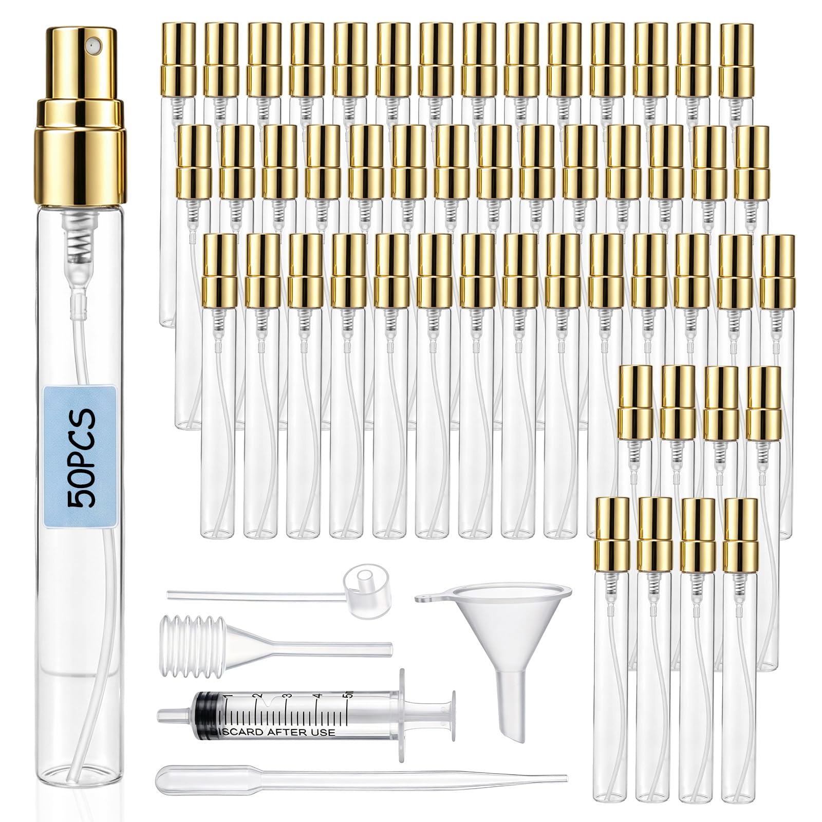 50 fogli vuoti per etichette per bottiglie di profumo da 10 ml, strumenti