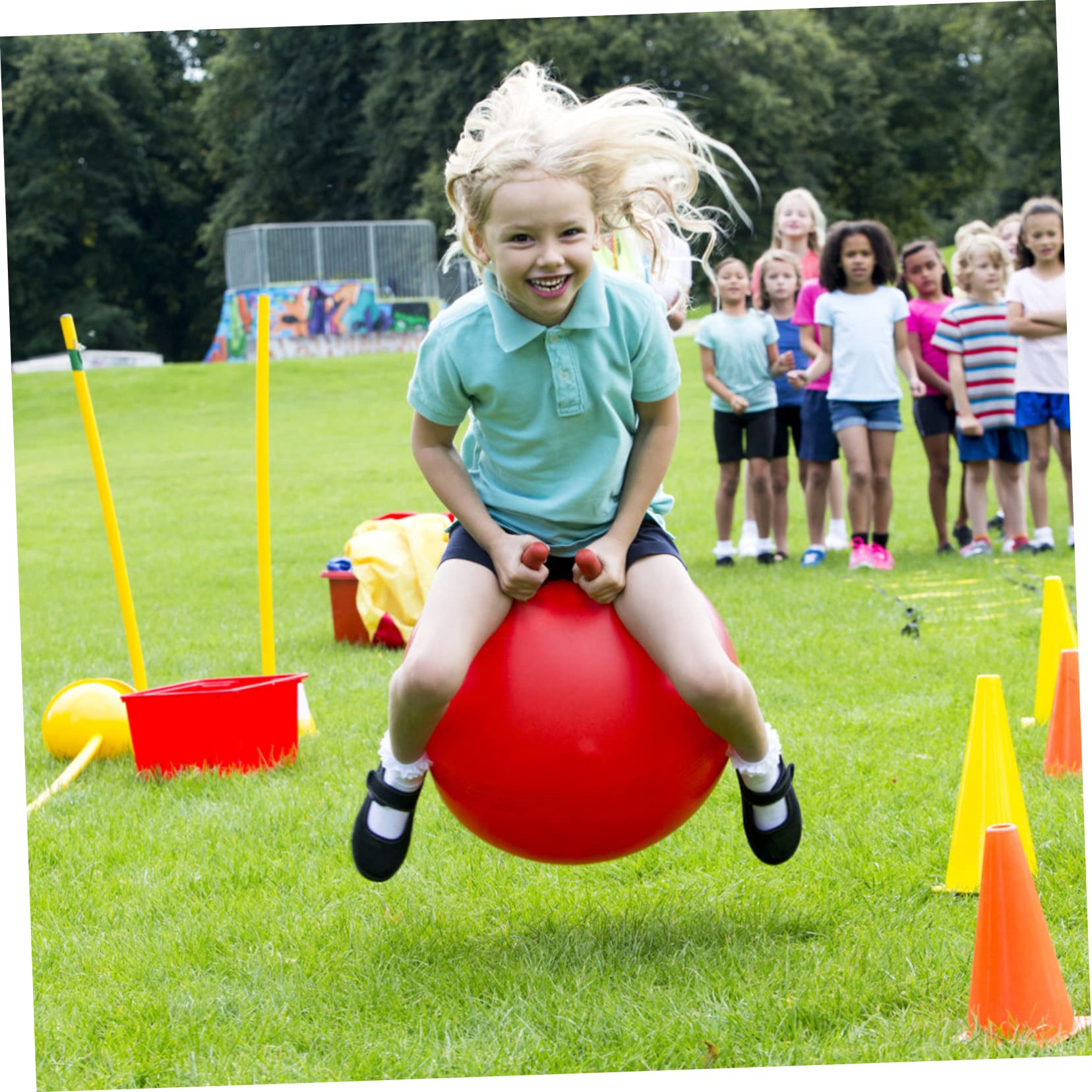 Kisangel Inflatable Sheep Horn Toy Bounce for Boys and Girls Boys and Girls Supply Fun Indoor/Outdoor Play