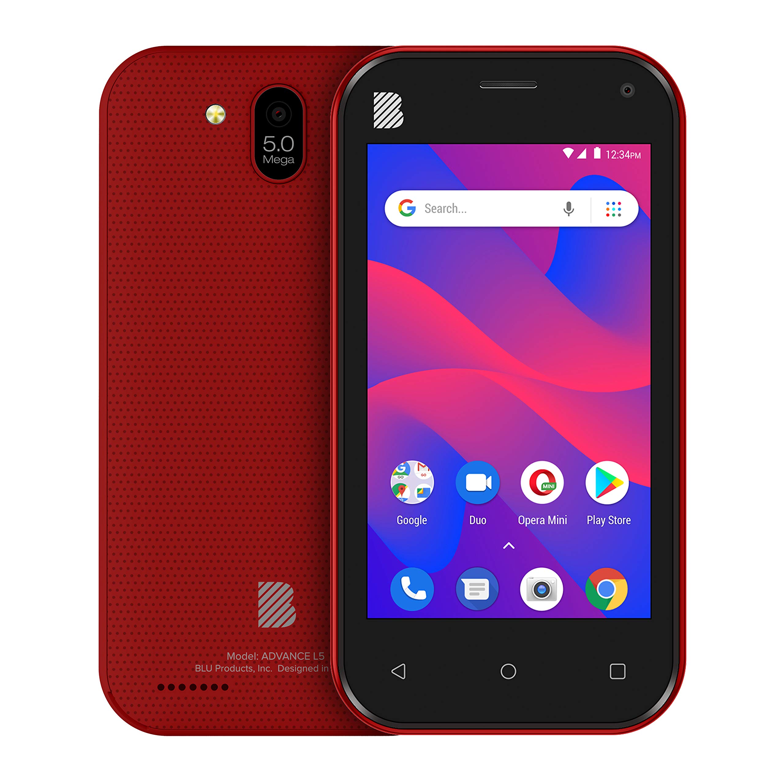 BLU Advance L5 -Unlocked Dual Sim, 16GB -Red