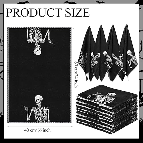 Miniatura 9 de Kinlop 4 toallas de cocina de Papá Noel de Navidad, toallas de mano para árbol de Navidad, paños de cocina absorbentes rojos, muñeco de nieve, árbol