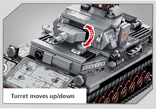 Miniatura 4 de General Jim's Alemán Panzer IV Imperio de Hierro Militar WW2 Tanque Bloques de Construcción Conjunto de Ladrillos