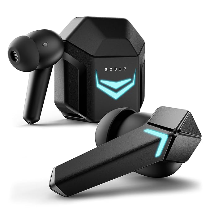 Boult Newly Launched Ammo True Wireless In Ear Earbuds with 40ms Lowest Latency, 40H Playtime, ENC Mic, Made in India, 13mm Bass Drivers, Interactive LEDs, Type-C Fast Charging (10Min=150min) Ear Buds at Rs. 1399