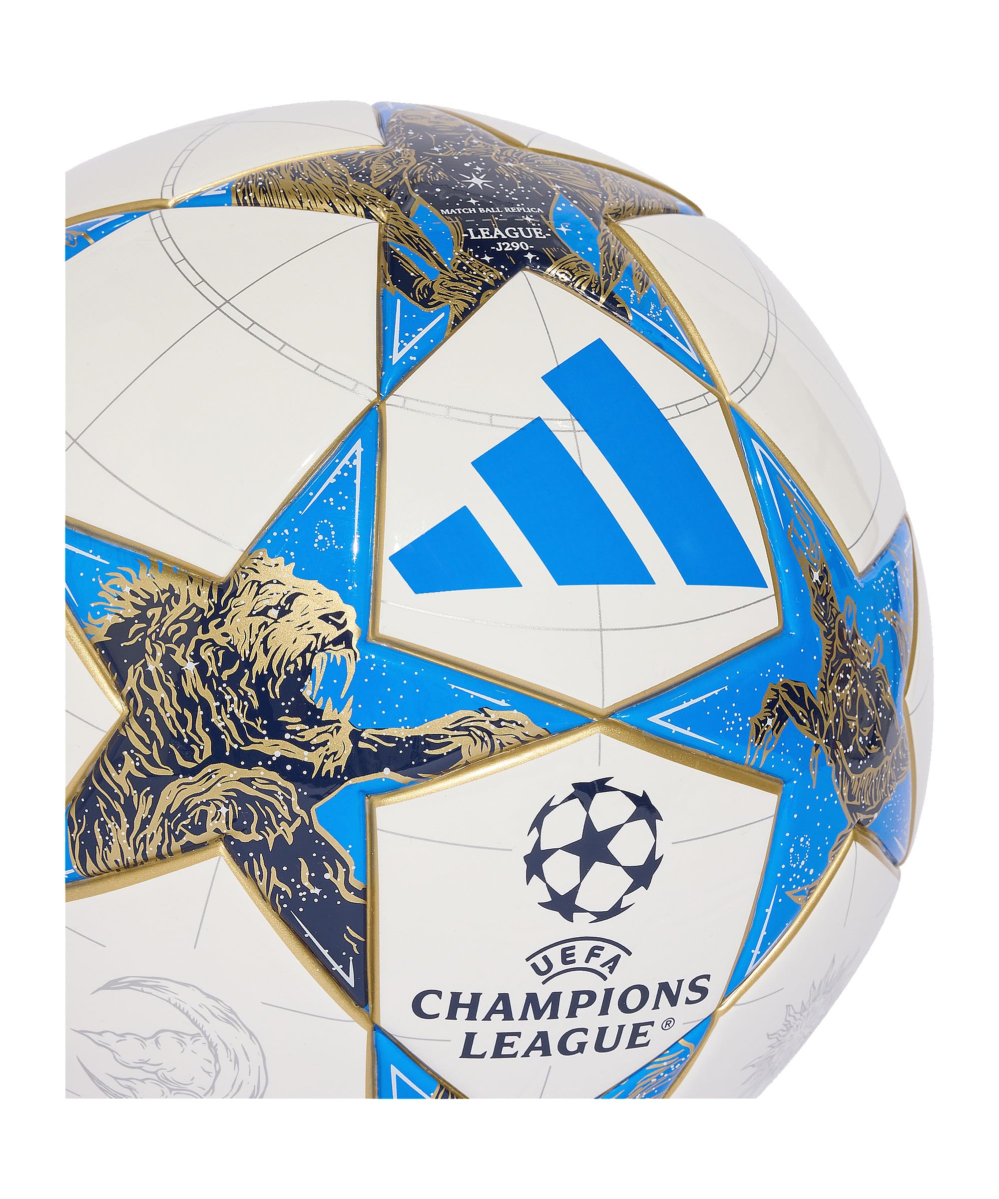 Adidas UEFA Champions League Replica Ball J290 Palla da calcio Bianco 5 EU