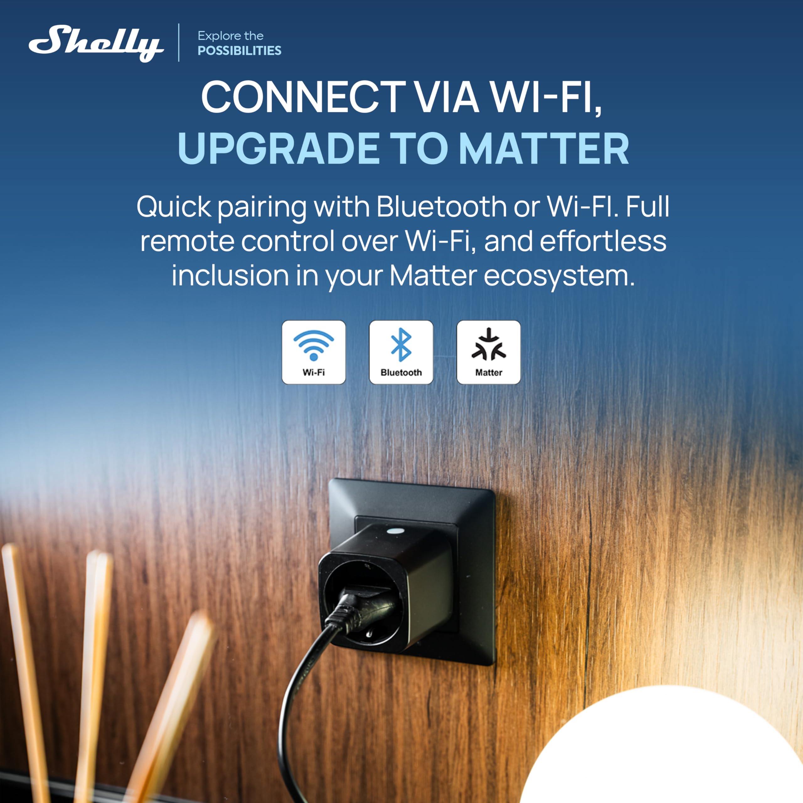 Shelly Plug M Gen3 Czarny - Inteligentna Bezprzewodowa Wtyczka Wi-Fi z Matter, Typ F Schuko, 13A 3000W, Pomiar Mocy, Timer, Sceny, Wskaźnik LED, Alexa Google Apple Home SmartThings (4 sztuki)