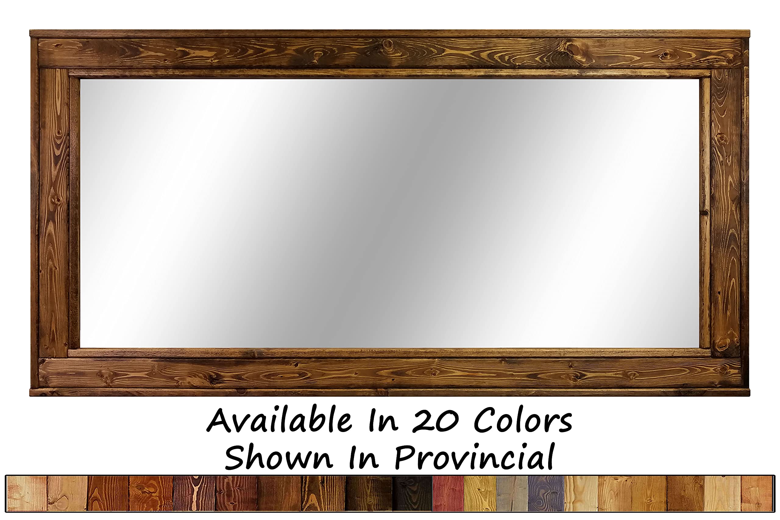 Herringbone Reclaimed Wooden Framed Mirror, Available in 4 Sizes and 20