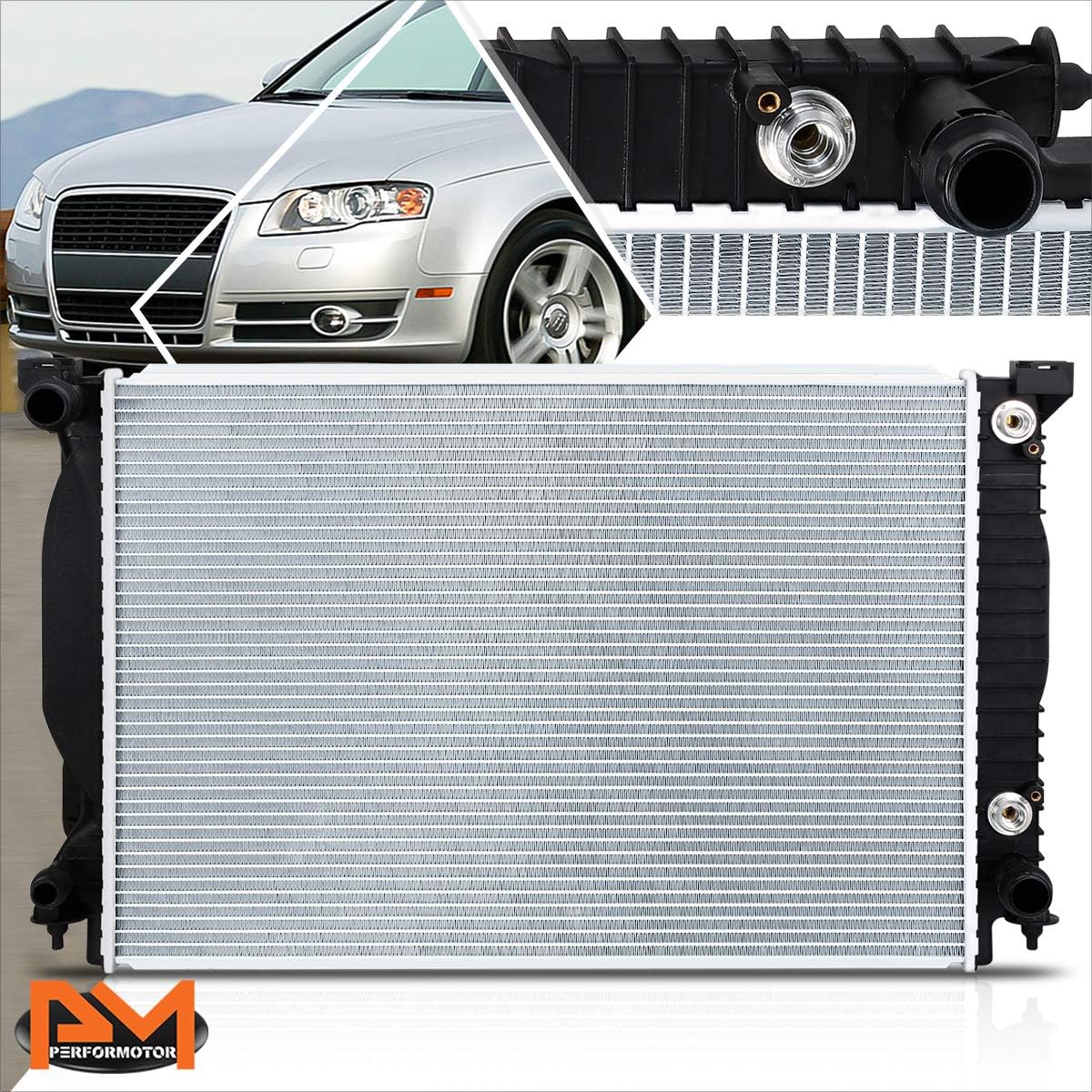 DPI-2590 Aluminum Core Radiator Compatible with Audi A4/A6 Quattro 3.0/3.2 AT/MT 02-08