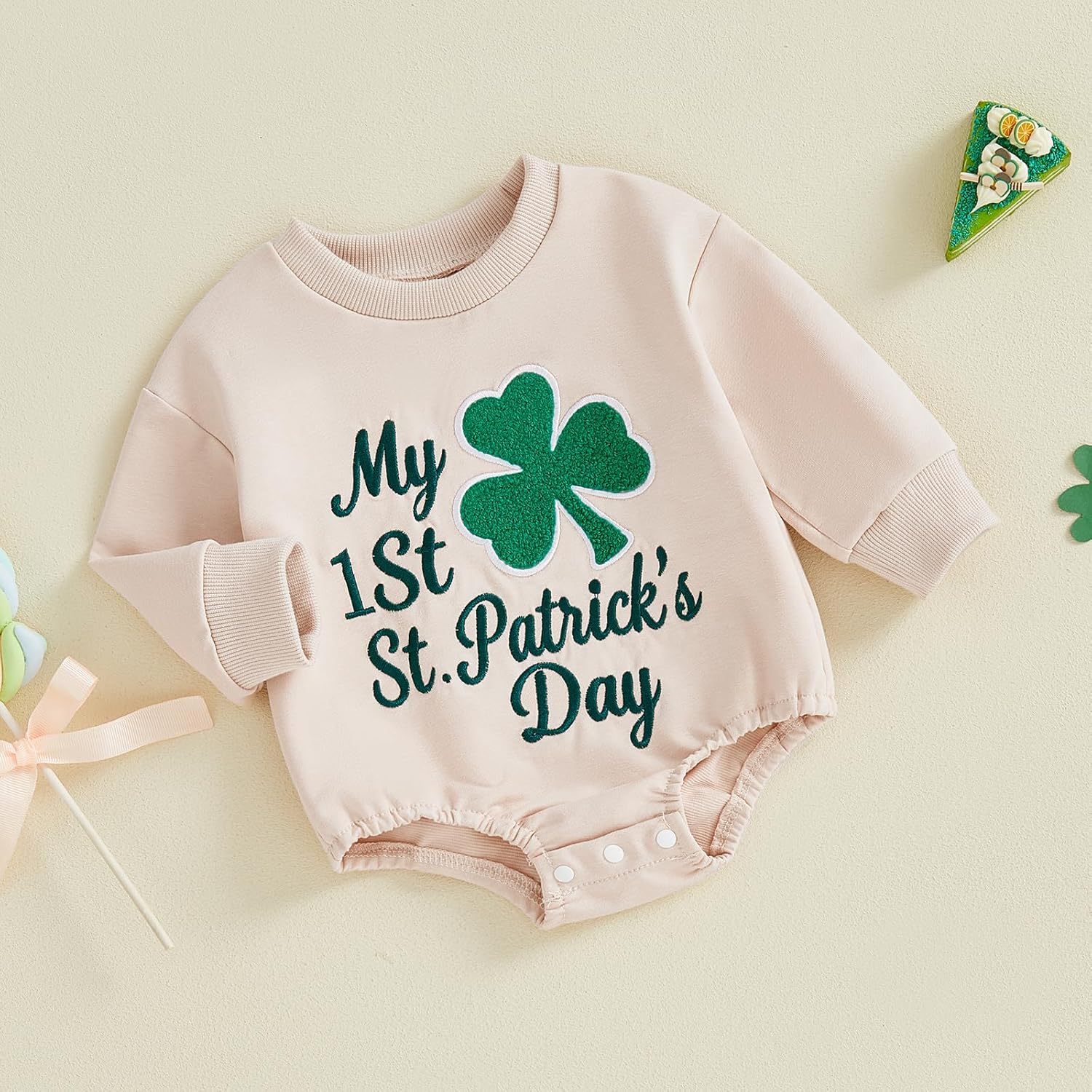 Thorn Tree Irish Baby Clothes Clover Printed Sweatshirt Warmly Spring Infant Girl Boys St Patricks Day Sweater - Image 3