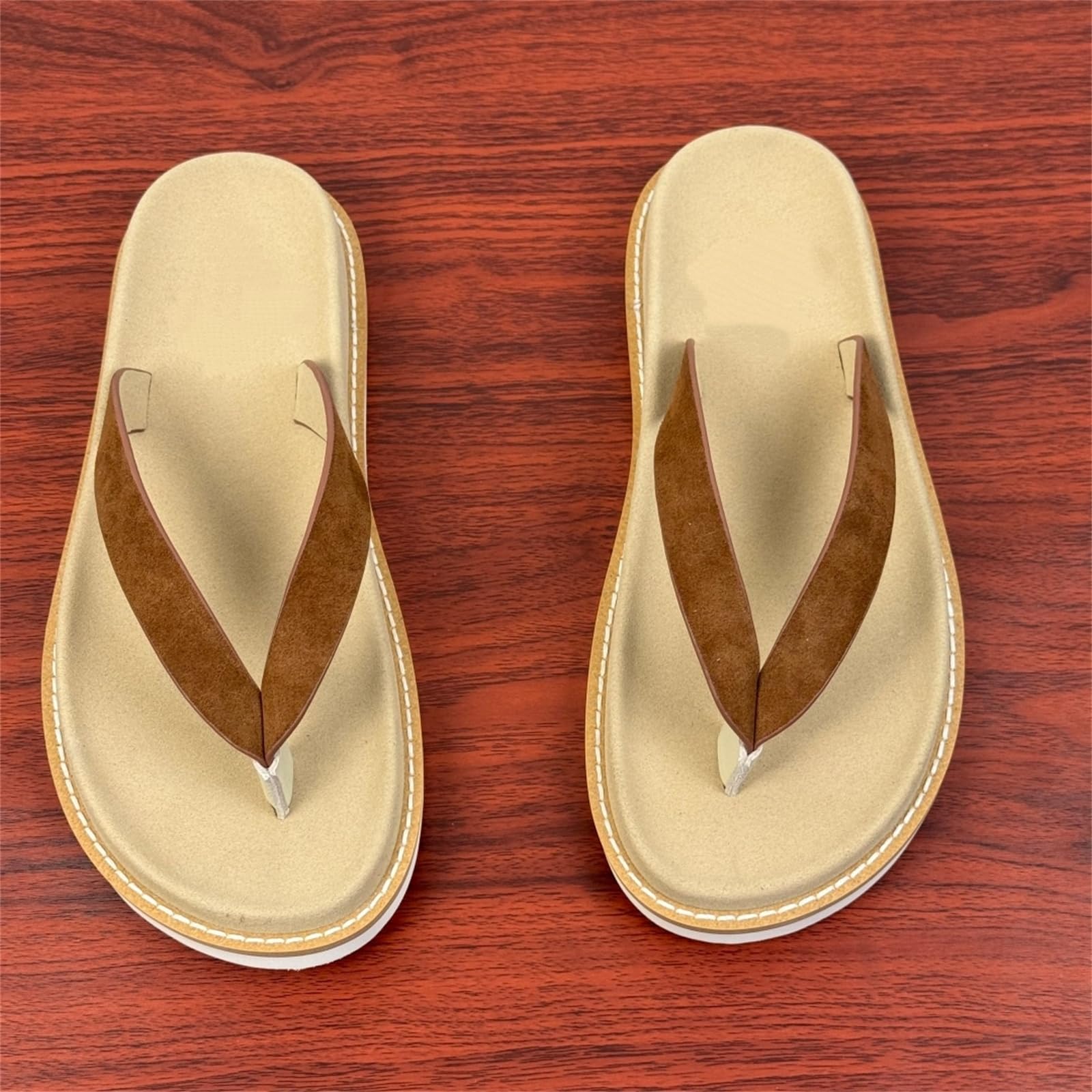 Slides Unisex Poliéster Ante Cruz Correa Chanclas, Plataforma Cosida Tanga Sandalias para Hombres Desgaste Al Aire Libre Diario Casual-blue-38