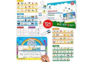 104PCS Sentence Building for Kids - Sight Word Magnets Builder