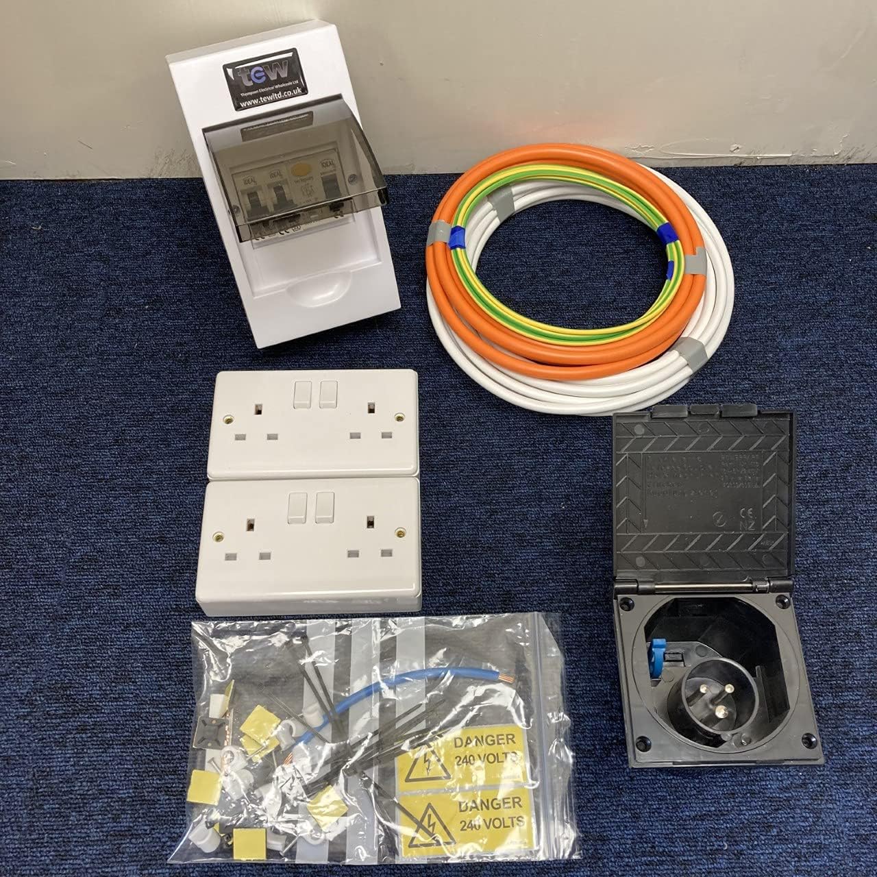 TEW 240V Mains Electric Hook Up Installation Kit Campervan Motorhome