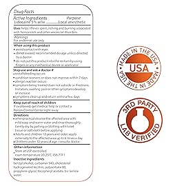 MOHNARK Maximum Strength 5% Lidocaine Hemorrhoid Treatment Cream for External and Internal Hemorrhoids Treatment Burn Itch Pain Relief Topical Anorectal Cream - 30 Gram Tube Made in USA 3PK