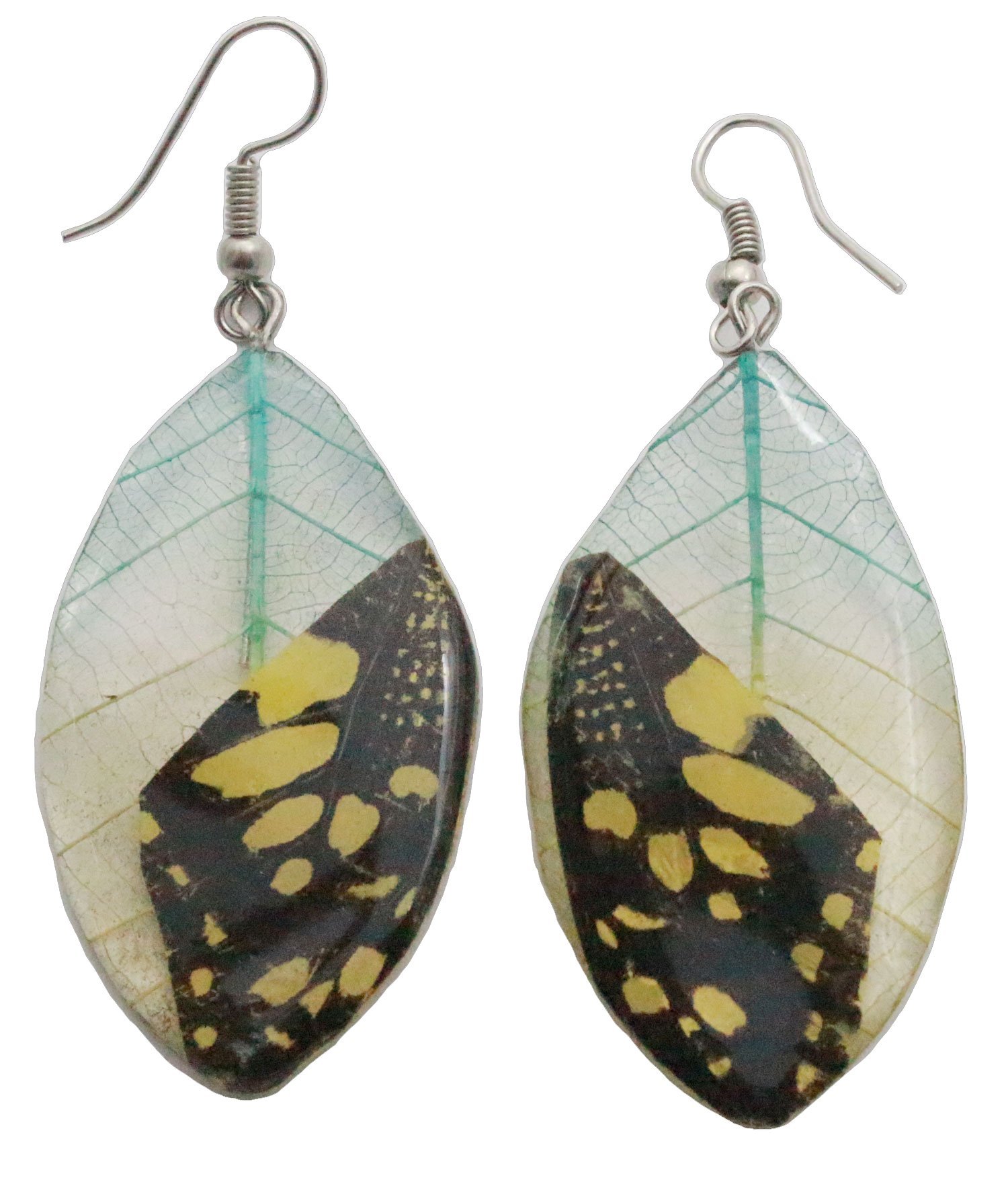 Real Butterfly Wing Earrings - Natural, Uniques, Drop, Dangle, Handmade Jewelry