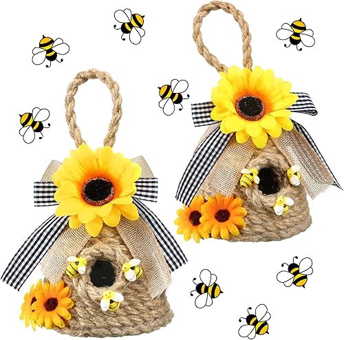 2 piezas de mini colmena de abeja decoración de colmena de abejas decoración de bandeja escalonada de primavera verano estante de abeja cuidadora disponible en Yaxa Peru