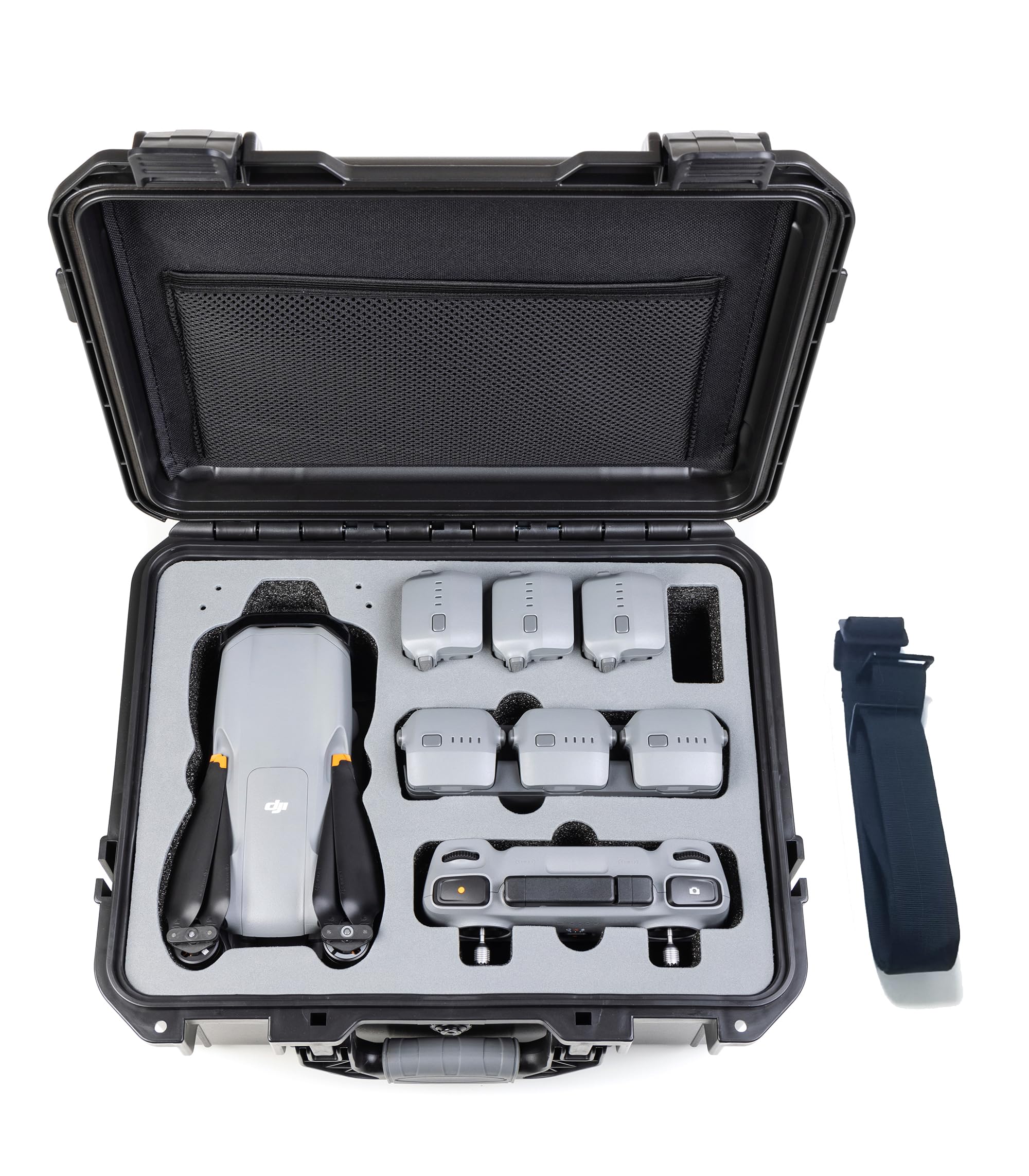 INNVO Custodia impermeabile e rigida per DJI Air 3S/3 Fly More Combo Tasca in rete e schiuma personalizzata antiurto