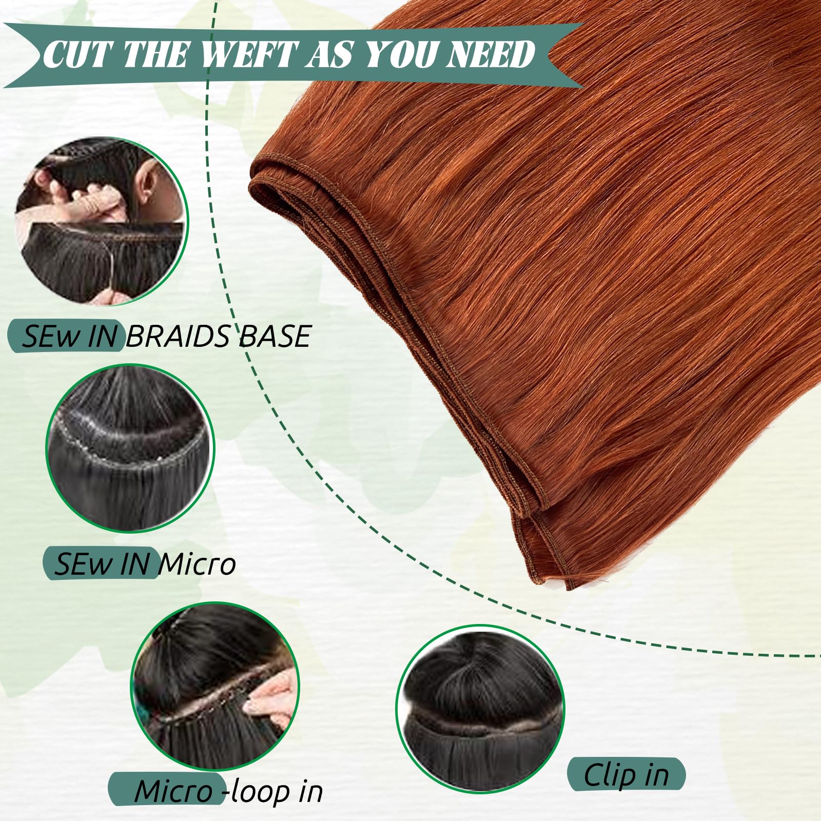 Amazon.com : Sew in Extensions Human Hair Weft Hair 