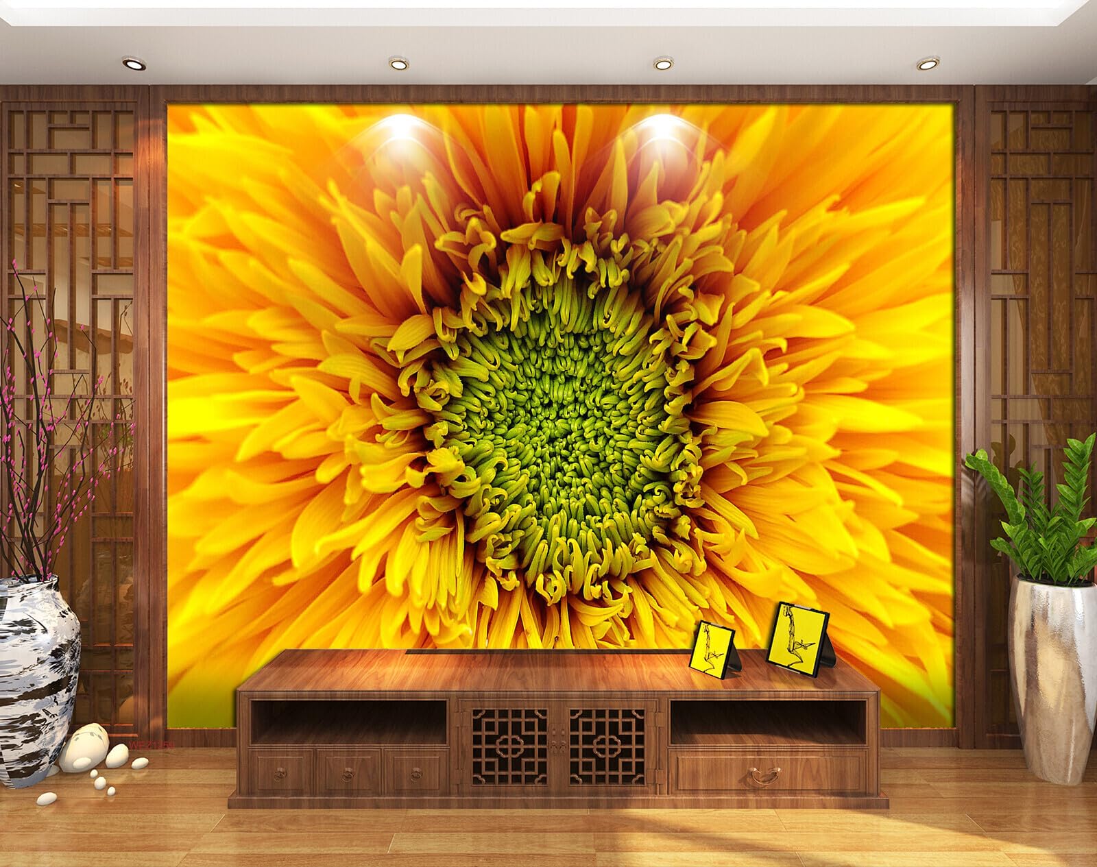 Wall26 - WEZ1259 Beautiful Sun Flower Sunshine HD 3D Wall Sticker