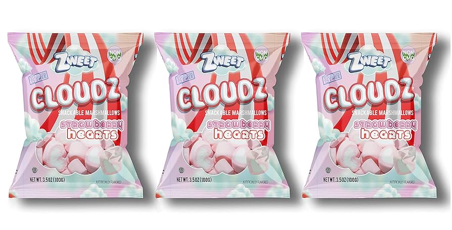 Amazon.com : Zweet Cloudz Snackable Marshmallows Strawberry