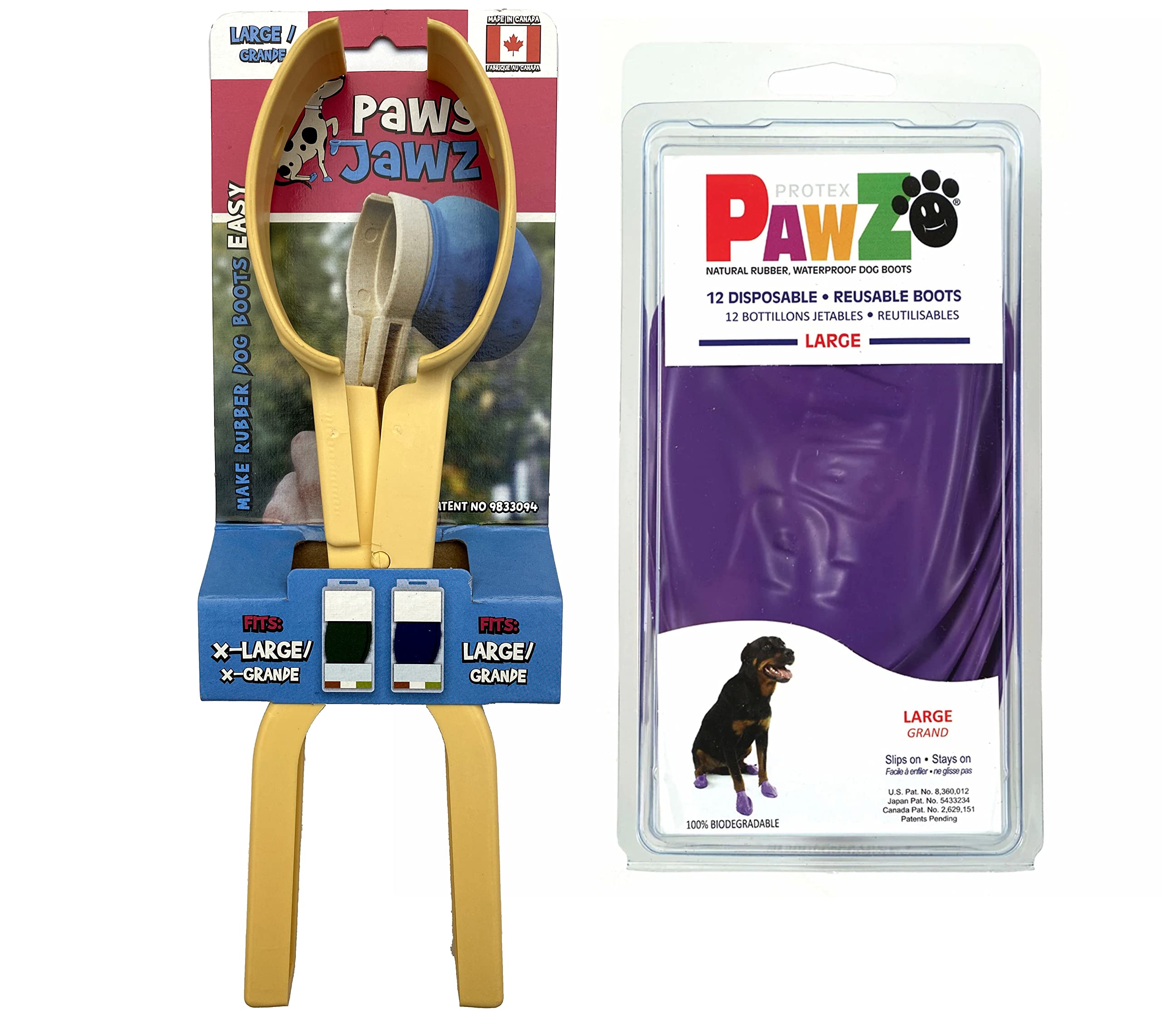 HDPJawz for Pawz Dog Boots Color:Purple Size:Large Starter