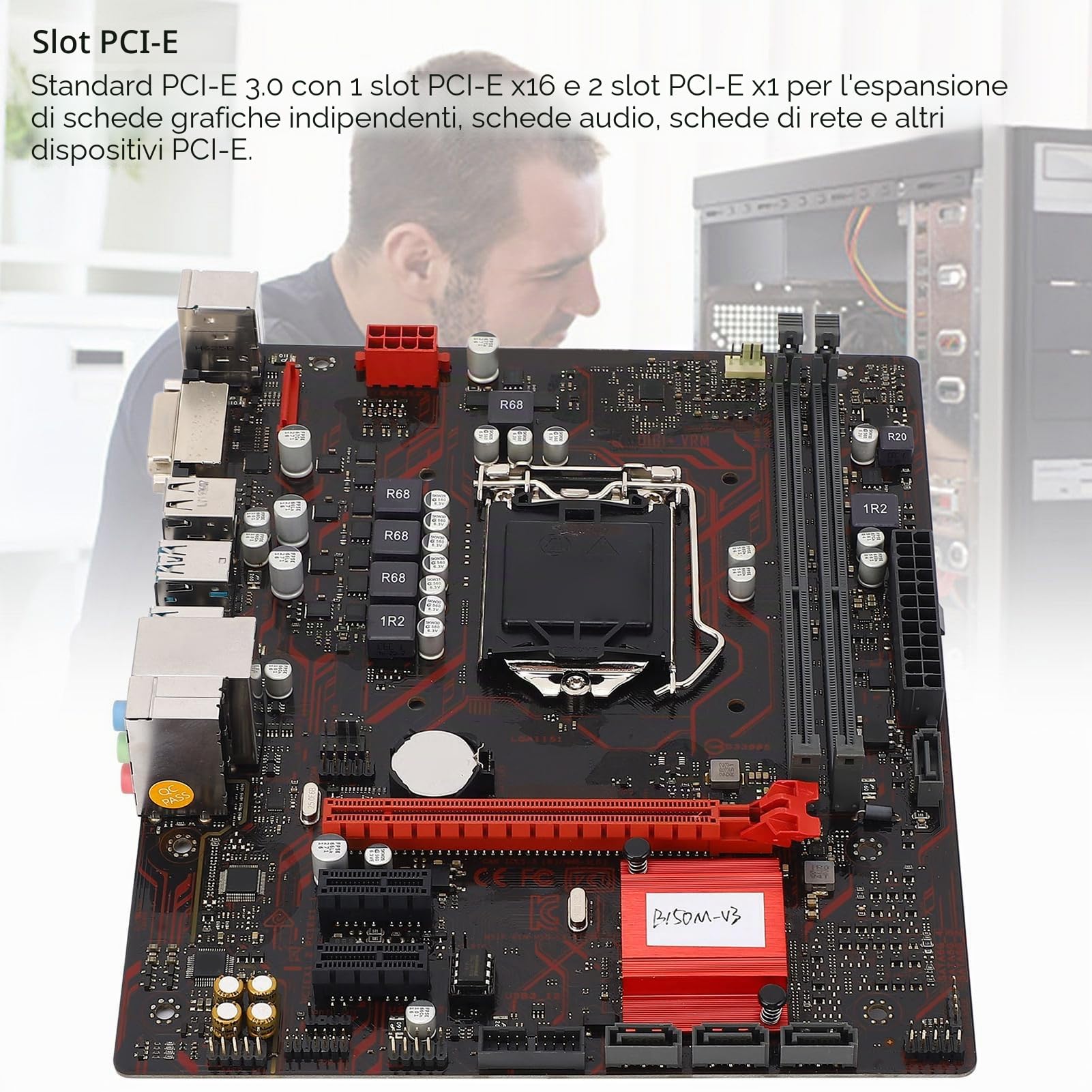 M ATX Desktop Motherboard, PCI-E 3.0 LGA 1151 CPU Slot Motherboard, DDR4 2133MHz Memory per Core I7 I5 I3 Pentium Celeron 14nm CPU