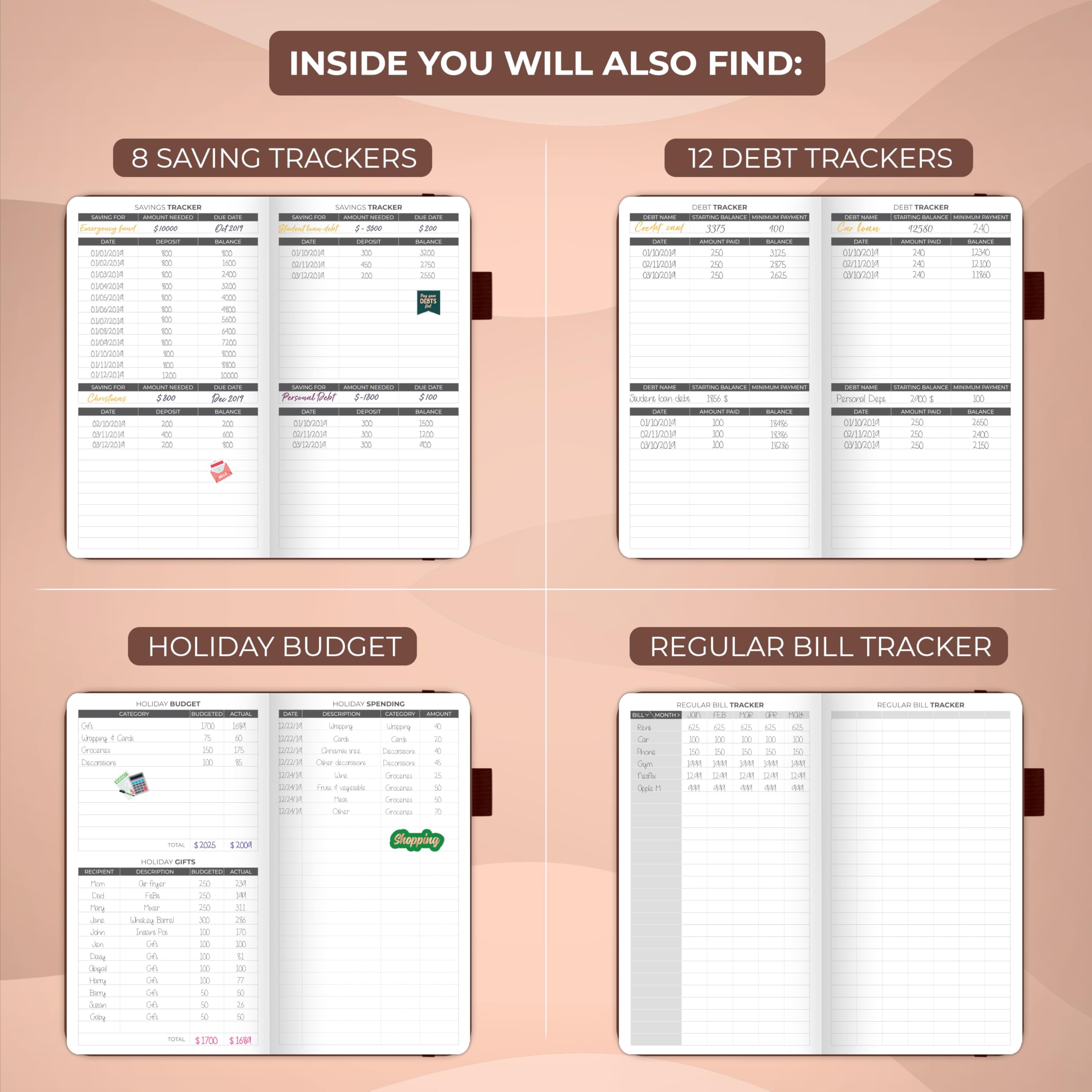 Clever Fox Budget Planner, Expense Tracker Notebook. Monthly Budgeting Organizer, Finance Logbook & Accounts Book - Image 5