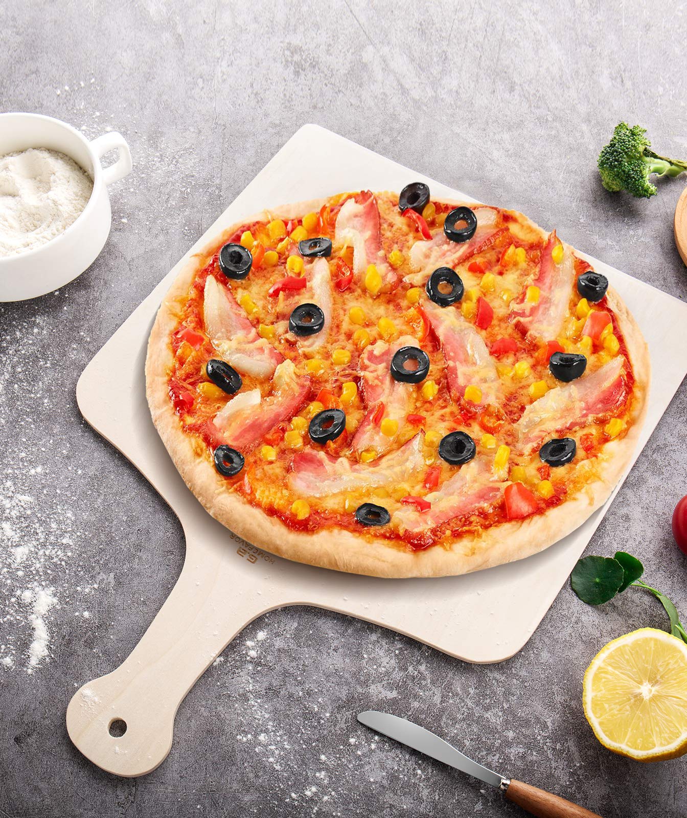 Pale Per Pizza In Legno - Set Da 3 Con Tagliere, 42x30 Cm, Ideali Forno E Casa - Foto 11