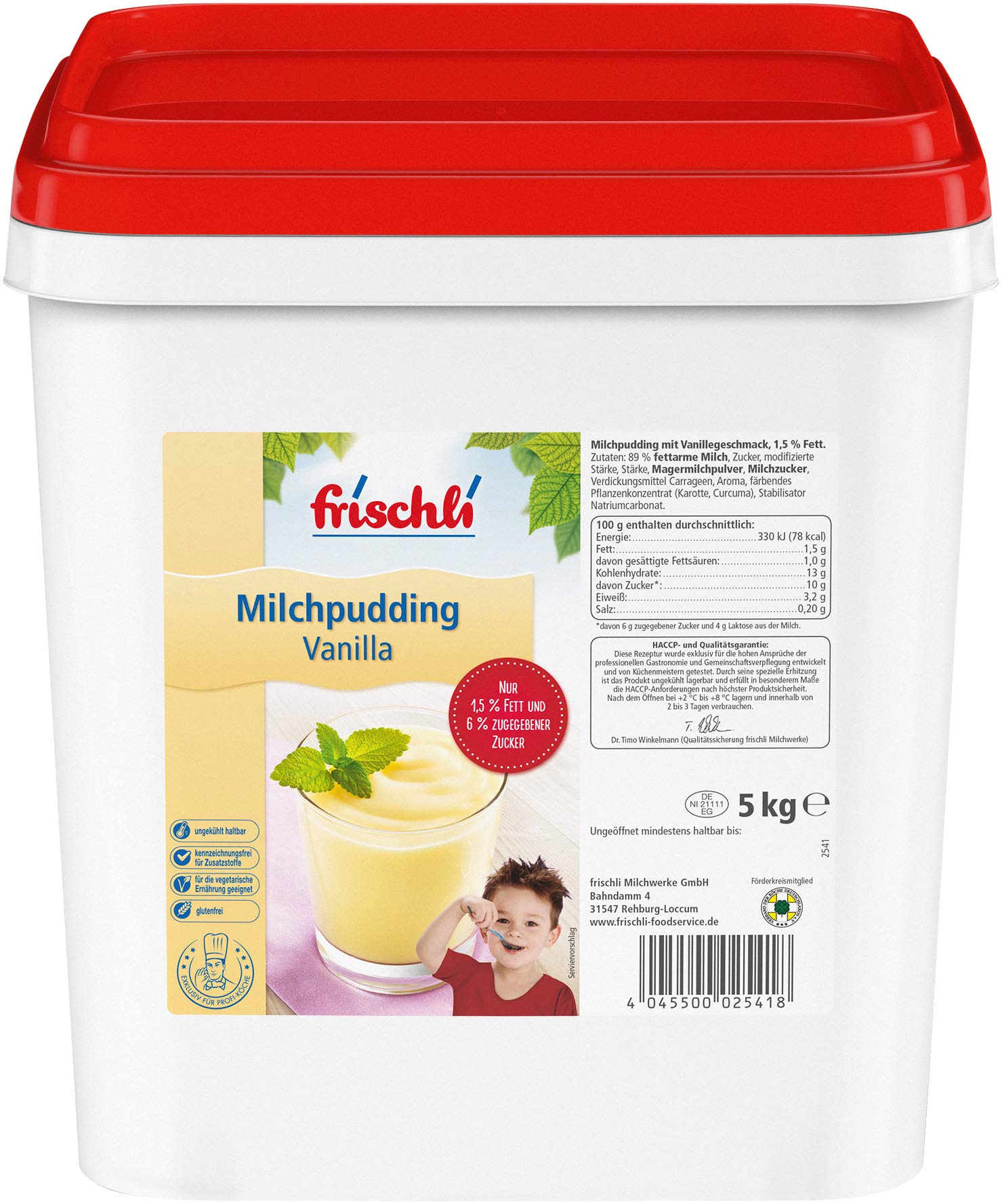 Frischli Milchpudding Vanilla, 1 x 5000 g