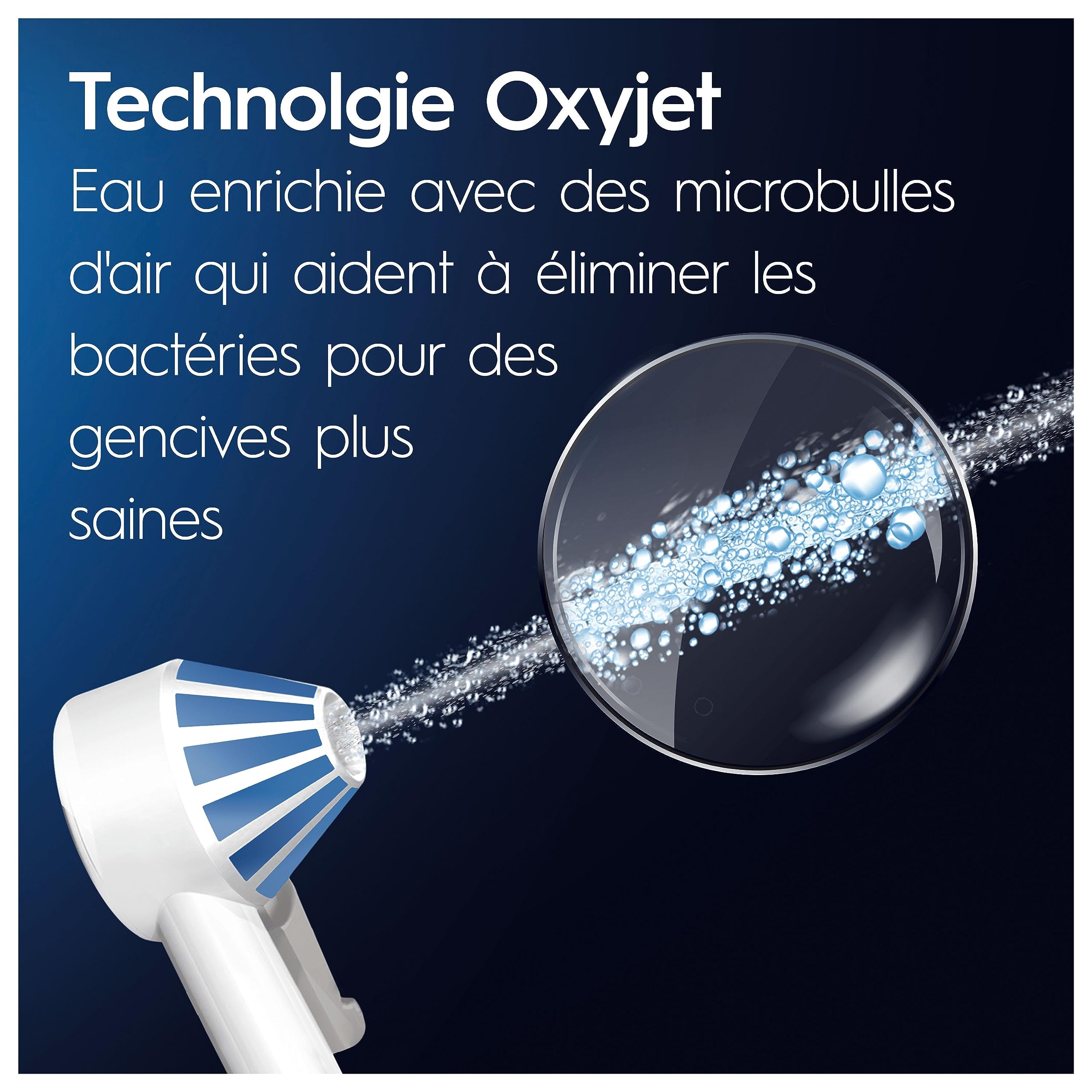Oral-B Oral Health Center Hydropulseur Dentaire et Brosse à Dents Électrique Pro Series, Jet Dentaire, 1 Canule Oxyjet, 1 Canule Water Jet, 4 Jets d'Eau et 5 Pressions, 2 Brossettes, Rechargeable