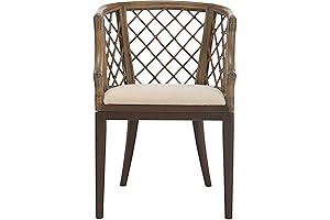 Safavieh Home Collection Carlotta Arm Chair with Griege Upholstery