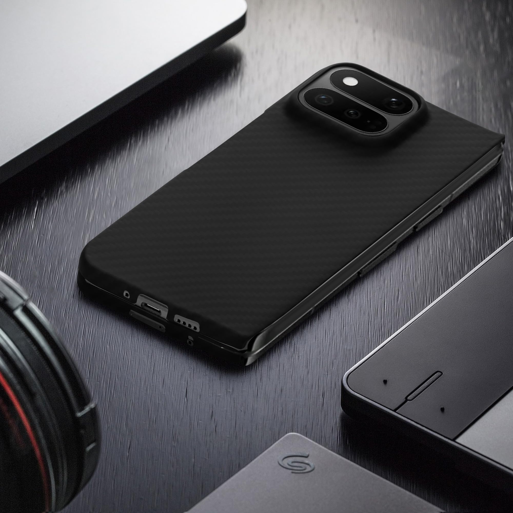 kalibri Cover compatibile con Google Pixel 11 Pro Fold - Custodia in aramide Cover ultra resistente - Backcover protezione Case