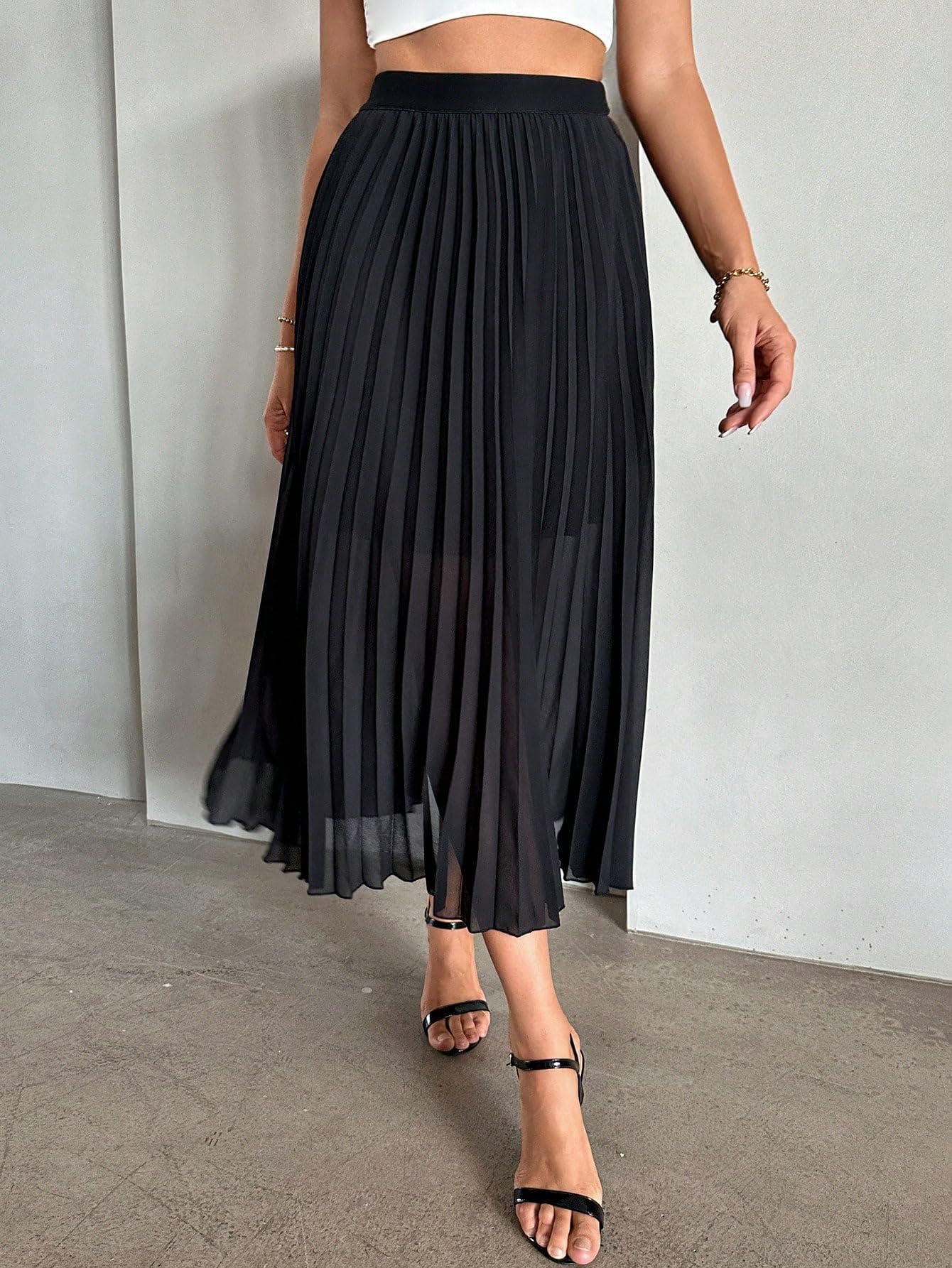 LINGS Falda Corta Plisada De Cintura Alta Para Mujer Y Niña (azul Marino, Talla 14), Azul Marino