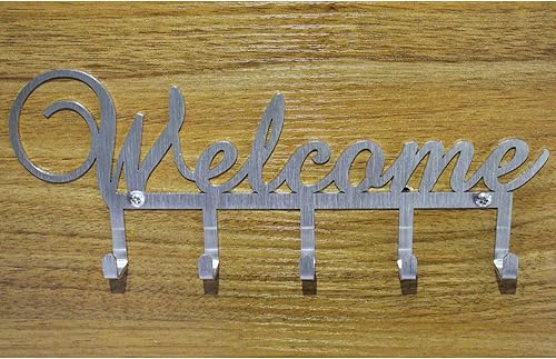 Miniatura 5 de Myartte Ganchos decorativos para llaves de pared, de aleación de zinc, organizador de llaves con tornillos y calcomanías para entrada, cocina,