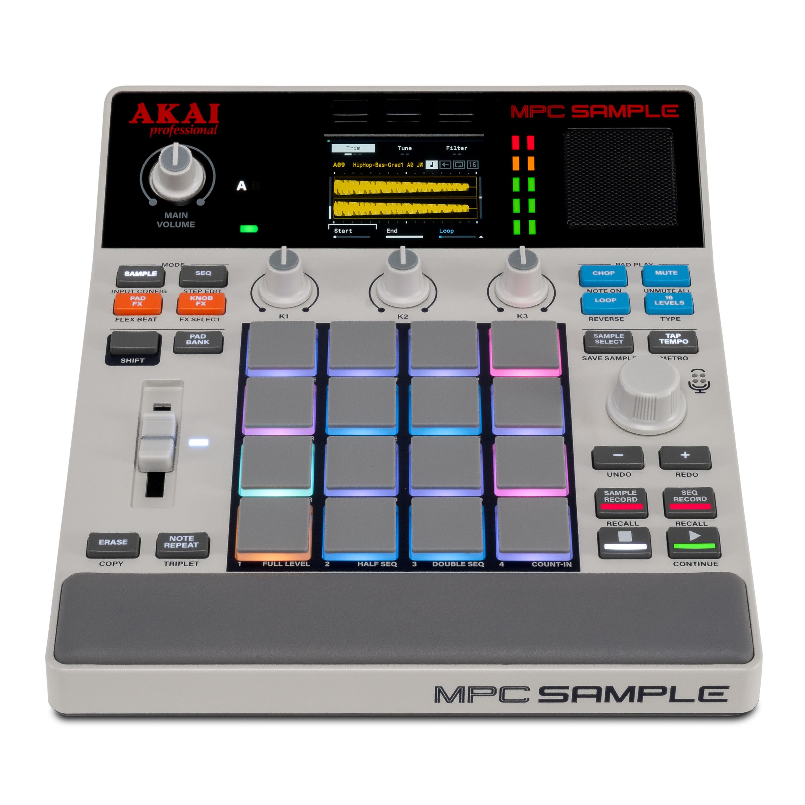 Akai Professional MPC Sample - Sampler Portable Autonome, Séquenceur et Processeur d'Effets avec Batterie Rechargeable, USB-C, Haut-Parleur et Micro