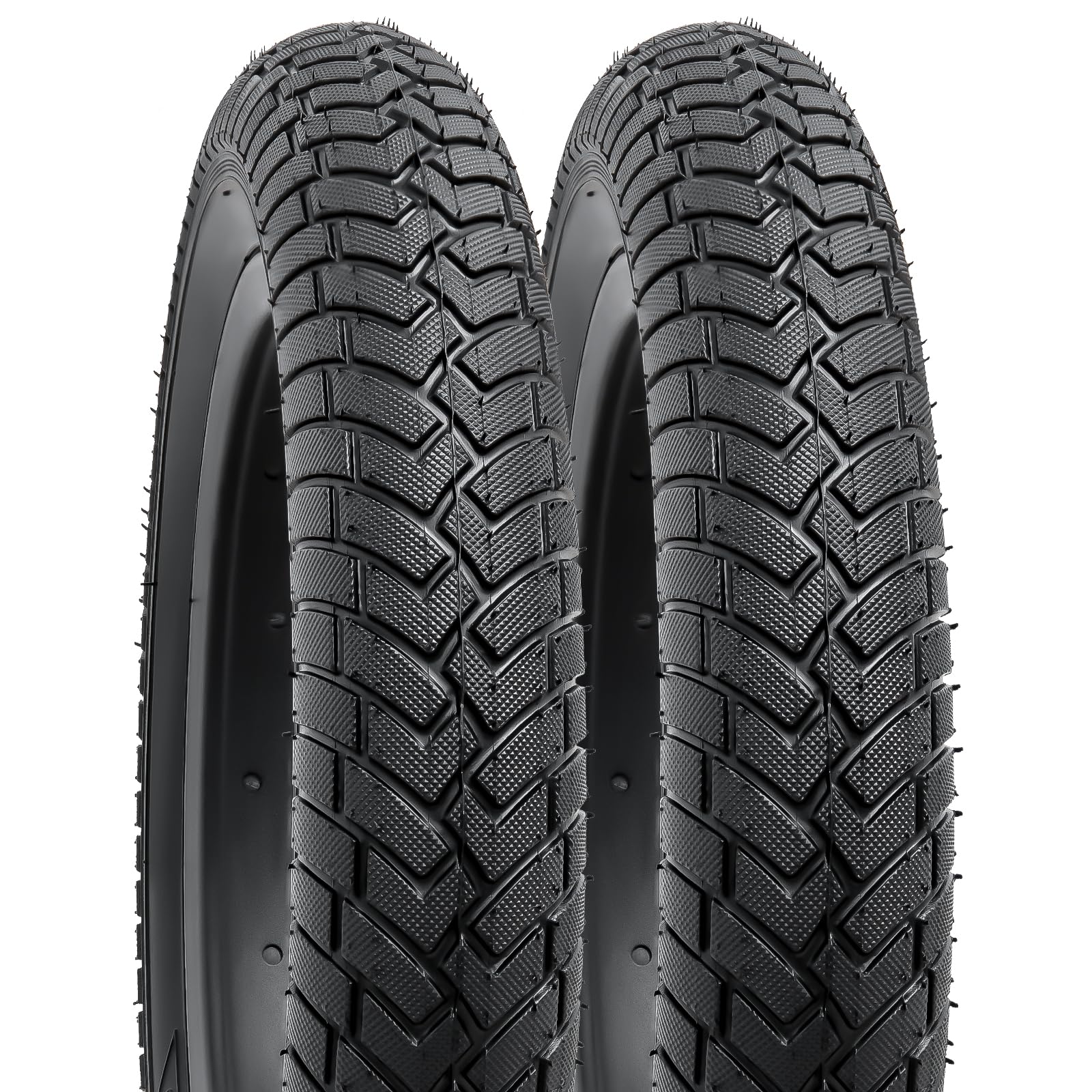YunSCM 2Pcs Foldable 14 inch Tyres 14x1.95 Tires 53-254 Compatible with City/Road Bicycle 14x1.90 14 x 1.95 14x2.00 Tyre