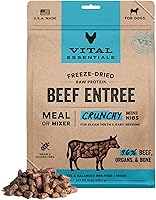 Vista 12 de Vital Essentials - Comida para perros liofilizada cruda, mini trocitos crujientes de ternera Comida completa o mezcla Comida para perros alta