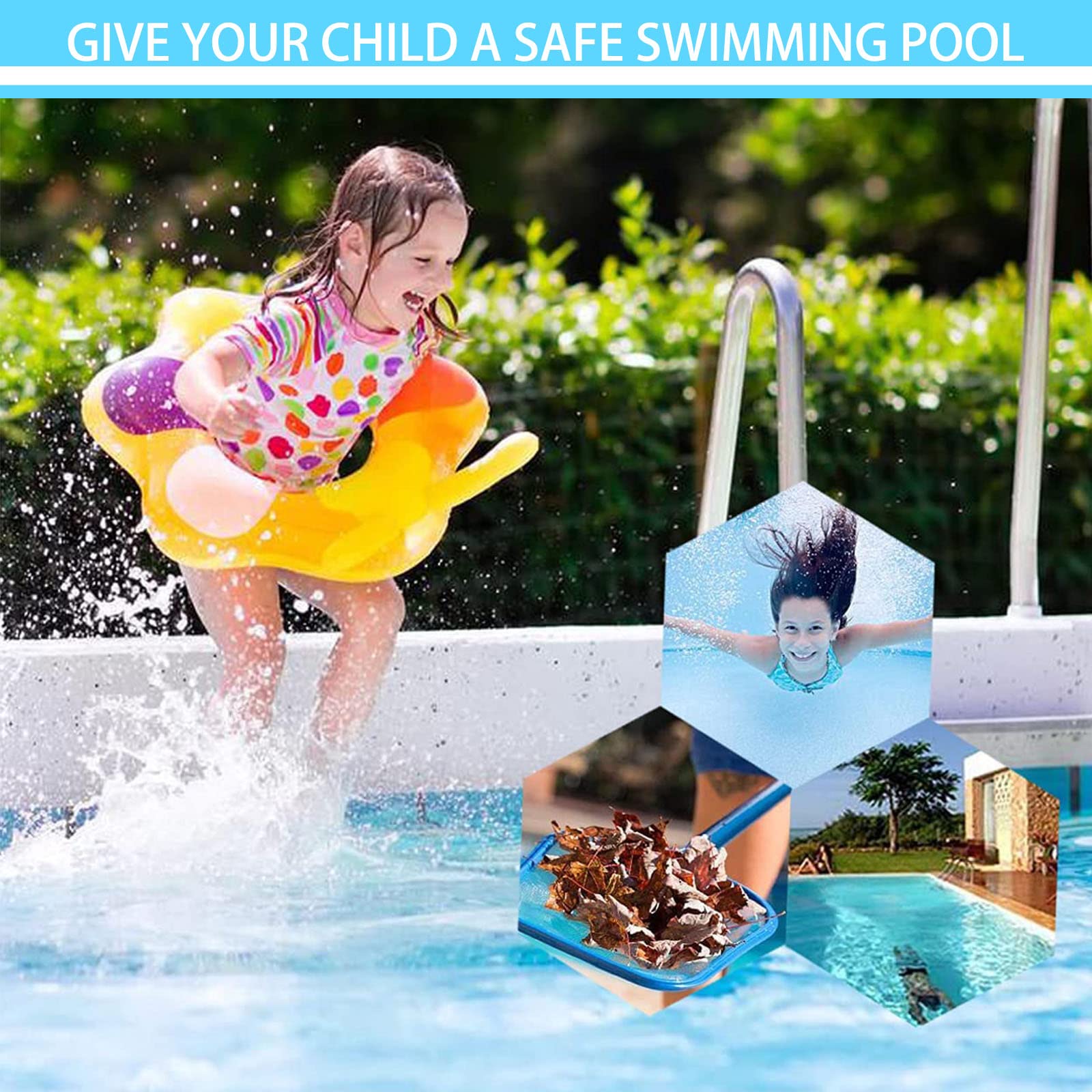 Questo retino per Piscina, Skimmer Professionale per Piscine e laghetti, pulisce Rapidamente Anche i detriti più Fini, Ideale per Spa e laghetti (Asta telescopica Non Inclusa).