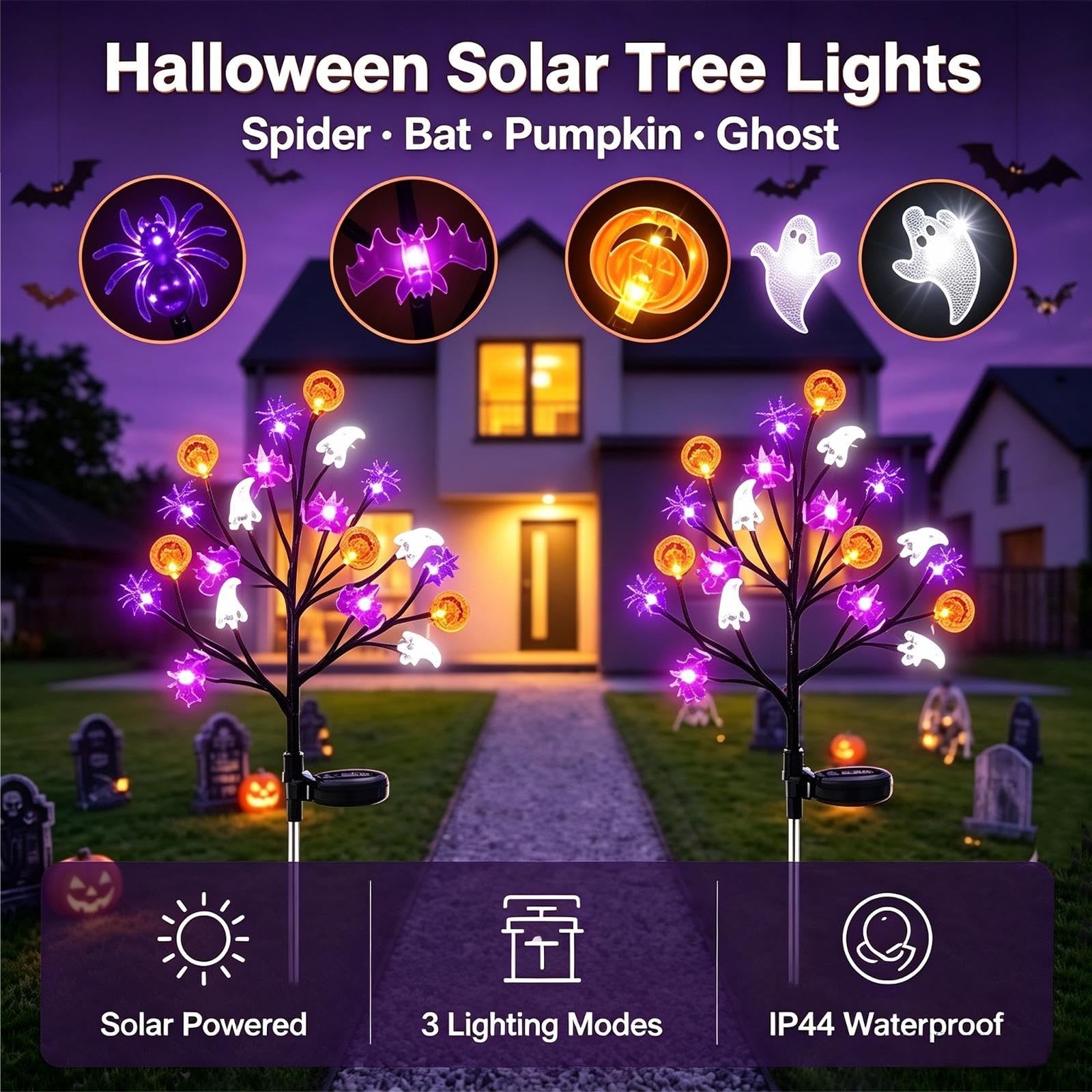 Luci Solari Halloween da Esterno, Luci a Picchetto Halloween