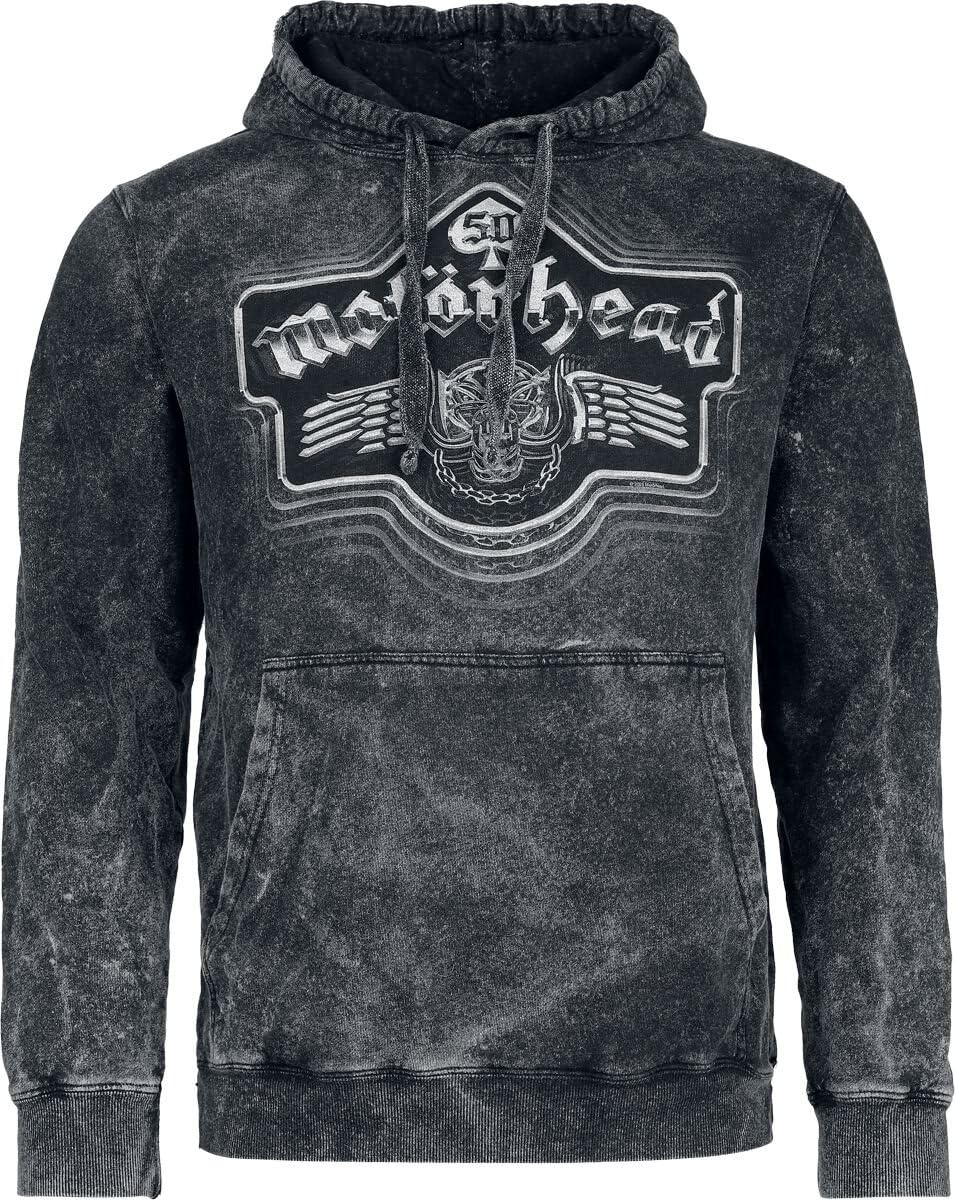 Motörhead Chrome Wings Herren Kapuzenpullover Dunkelgrau Regular
