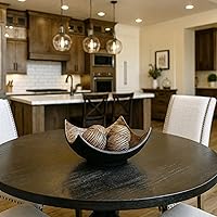 Vista 8 de Seraphic Juego de 5 cuencos decorativos grandes con elegantes orbes/bolas, centro de mesa elegante para mesa de comedor/cocina, sala de estar