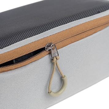 Raprance Fly Fishing Reel Case - Padded Tackle Organizer Bag with 2 Dividers, Water-Resistant Protective Gear Storage for Fishing Accessories