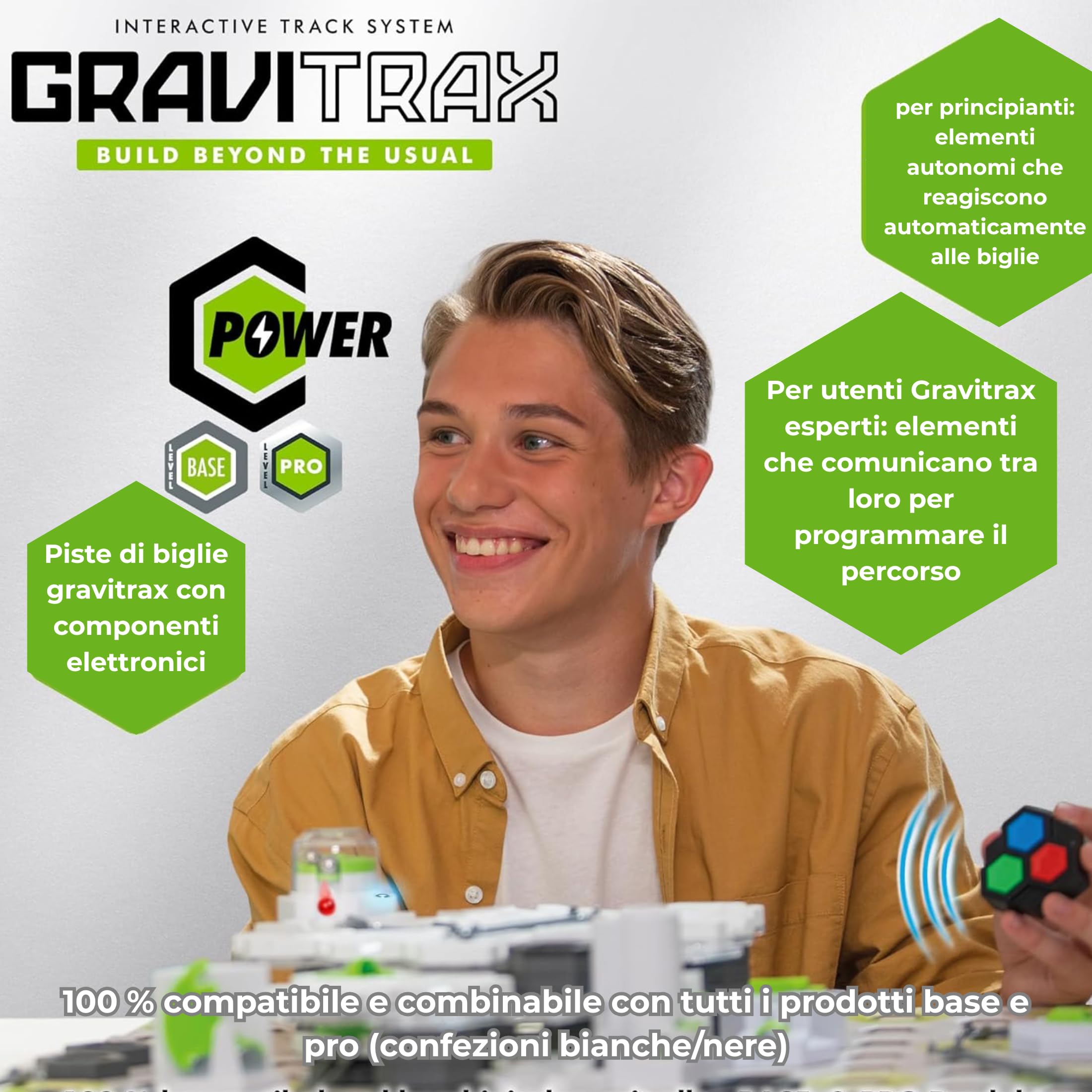Ravensburger - GraviTrax Power Starter-Set Launch, Pista biglie 112 pezzi, Rompicapo bambini e adulti, Giochi bambini 8 anni e più, Gioco Educativo STEM, Compatibile con tutti i GraviTrax