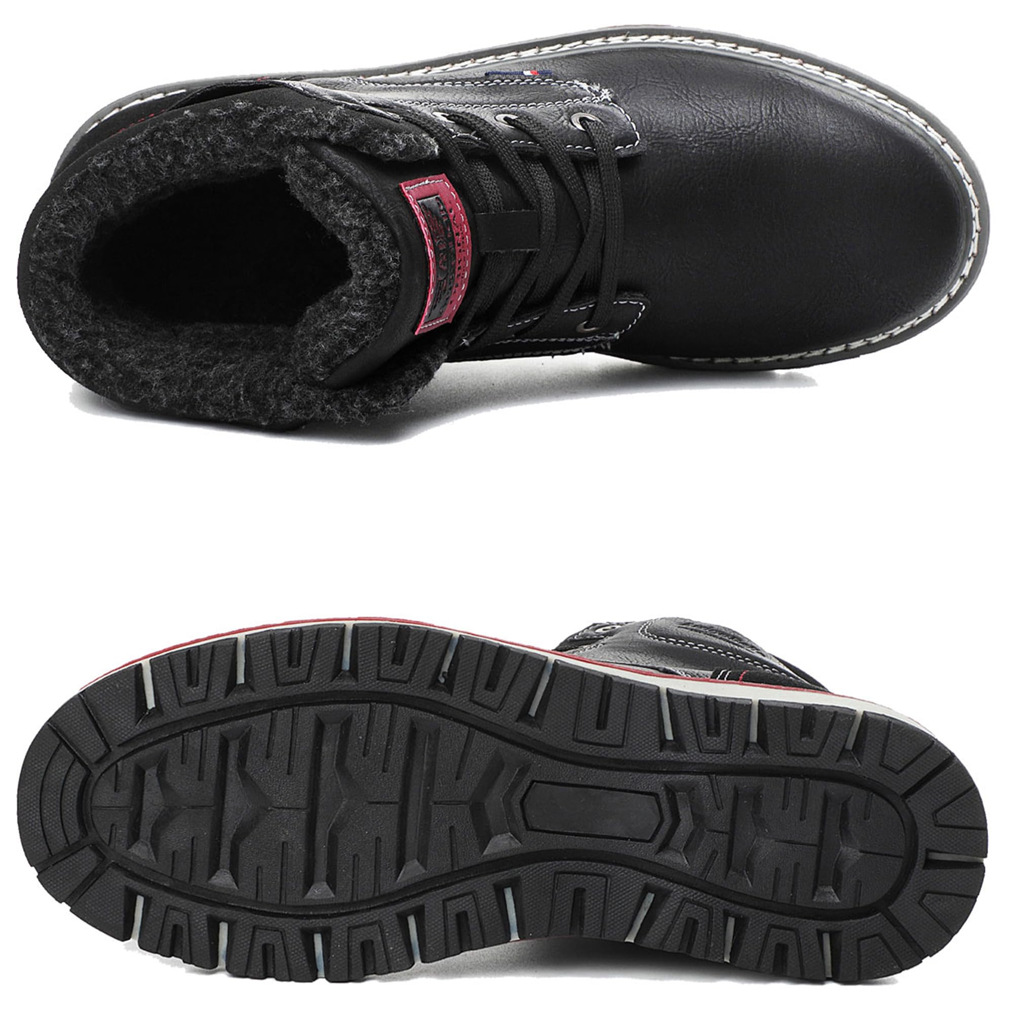 AX BOXING Scarpe Uomo Invernali Caldo Pelliccia Fodera Scarponcino Invernale Stivali Moda Stivaletti Taglia 41-46 EU