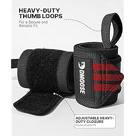 DMoose Fitness Wrist Wraps (IPL Approved) Avoid Injury & Maximize Grip with Thumb Loop, 18 or 12 Gym Wrist Wraps Pair, Wrist Wraps for Weightlifting Men, Wrist Brace for Working Out & Wrist Support