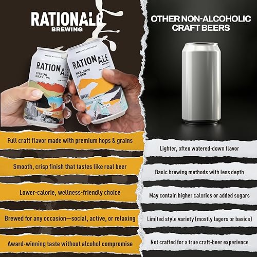 Miniatura 7 de RationAle Brewing Paquete de 12 latas sin alcohol Vareity, 12 FZ